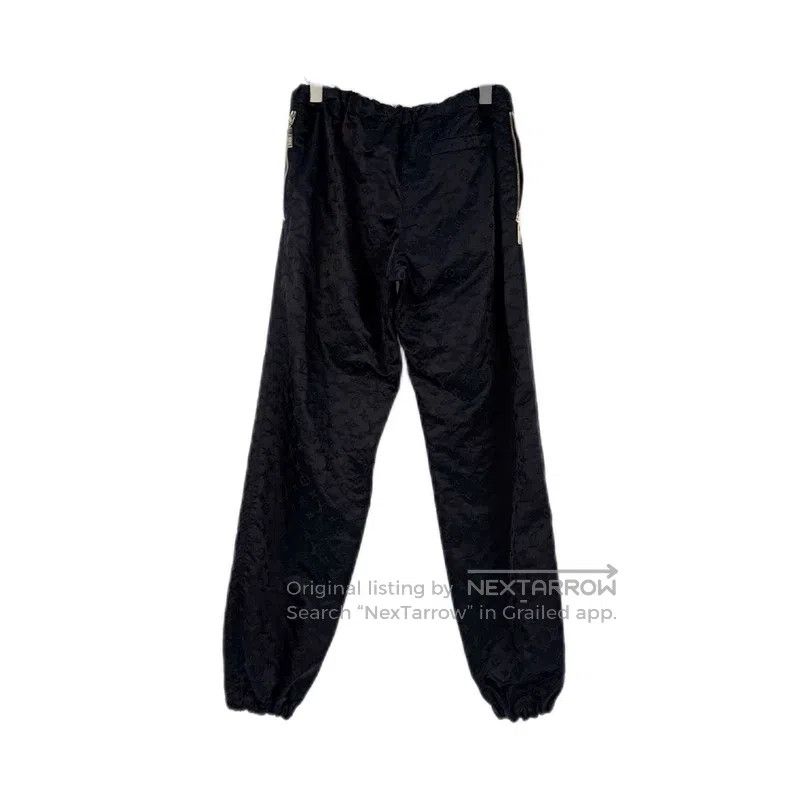 Louis Vuitton Louis Vuitton Black full logo nylon pants Size US 34 / EU 50 - 2 Thumbnail