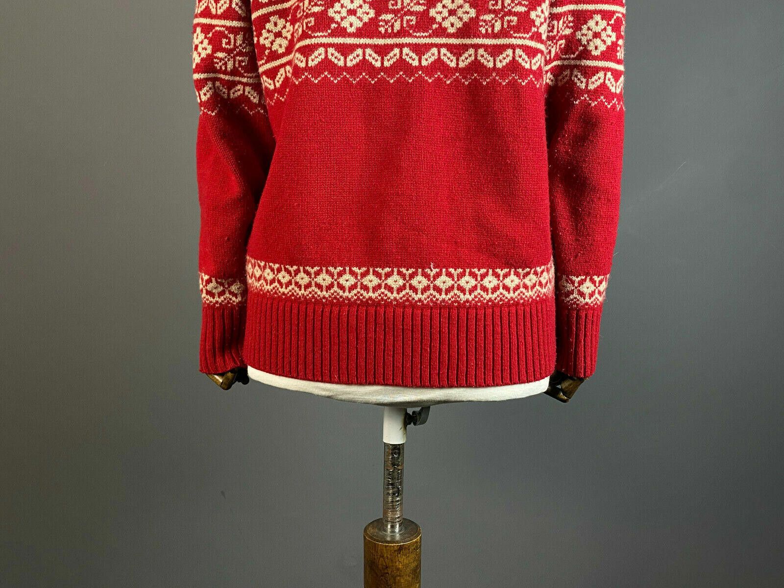 Napapijri Napapijri Geographic Red Wool Knit Button Sweater Size M Size M / US 6-8 / IT 42-44 - 9 Thumbnail
