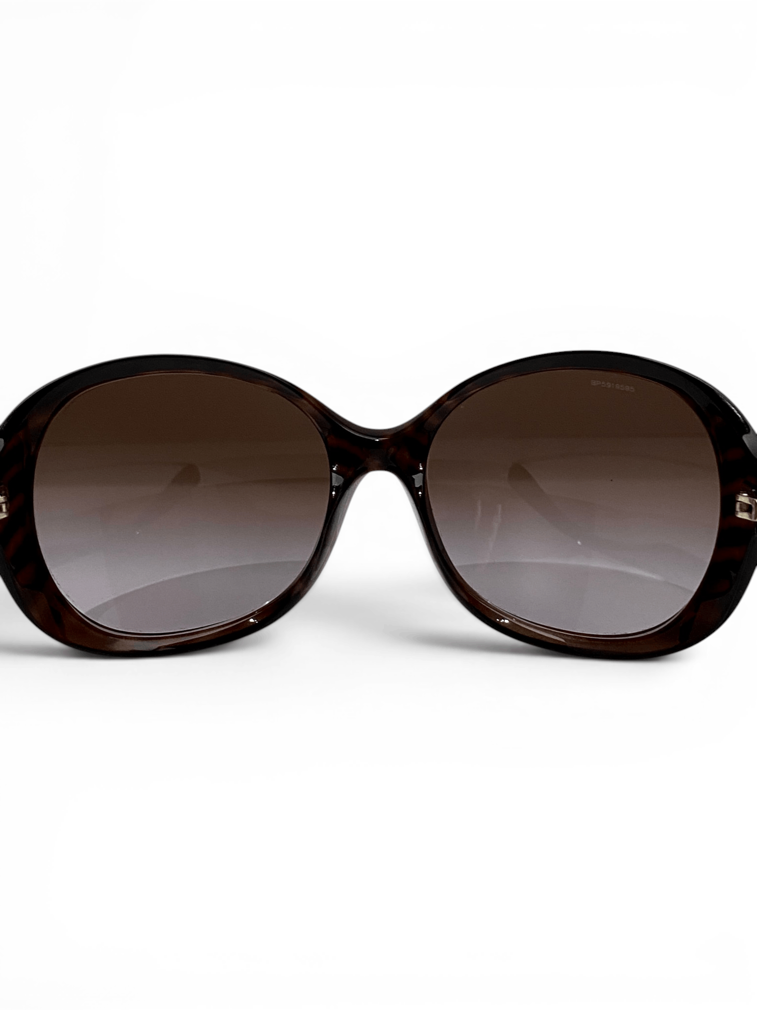 Prada Prada Milano Triangle Logo Oval Brown Oversized Sunglasses Size ONE SIZE - 10 Thumbnail