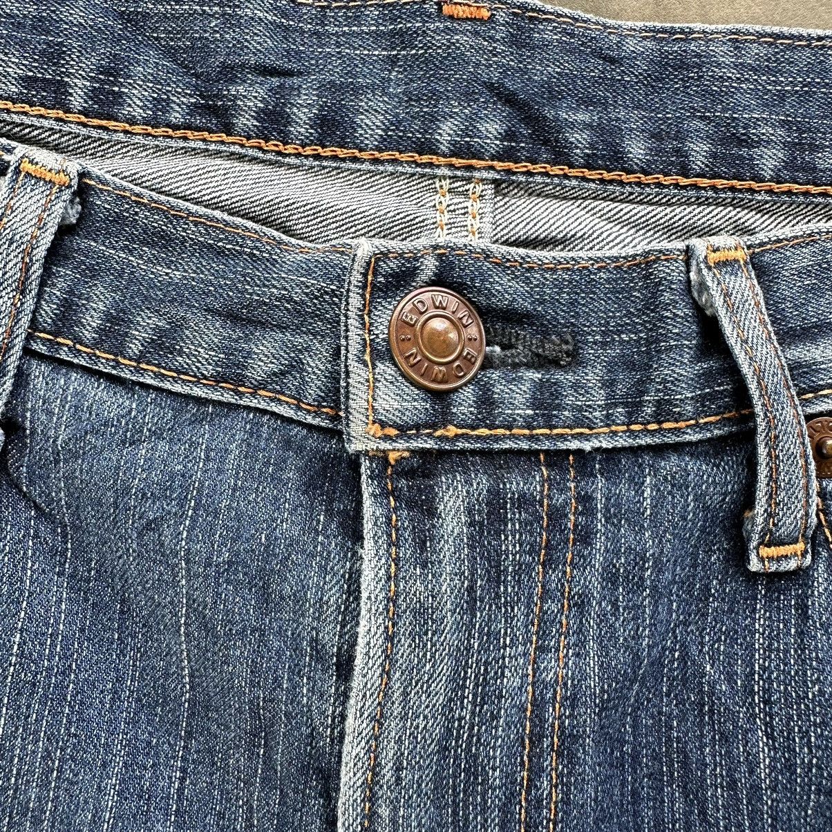 Japanese Brand Vintage Edwin Distressed Faded Denim Jean Pant W32 Size US 32 / EU 48 - 4 Thumbnail