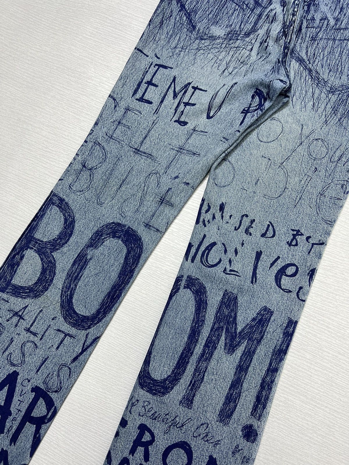 Walter Van Beirendonck W&LT Archives - A/W 1997 - Pen Graffiti Denim Jeans Size US 28 / EU 44 - 7 Thumbnail