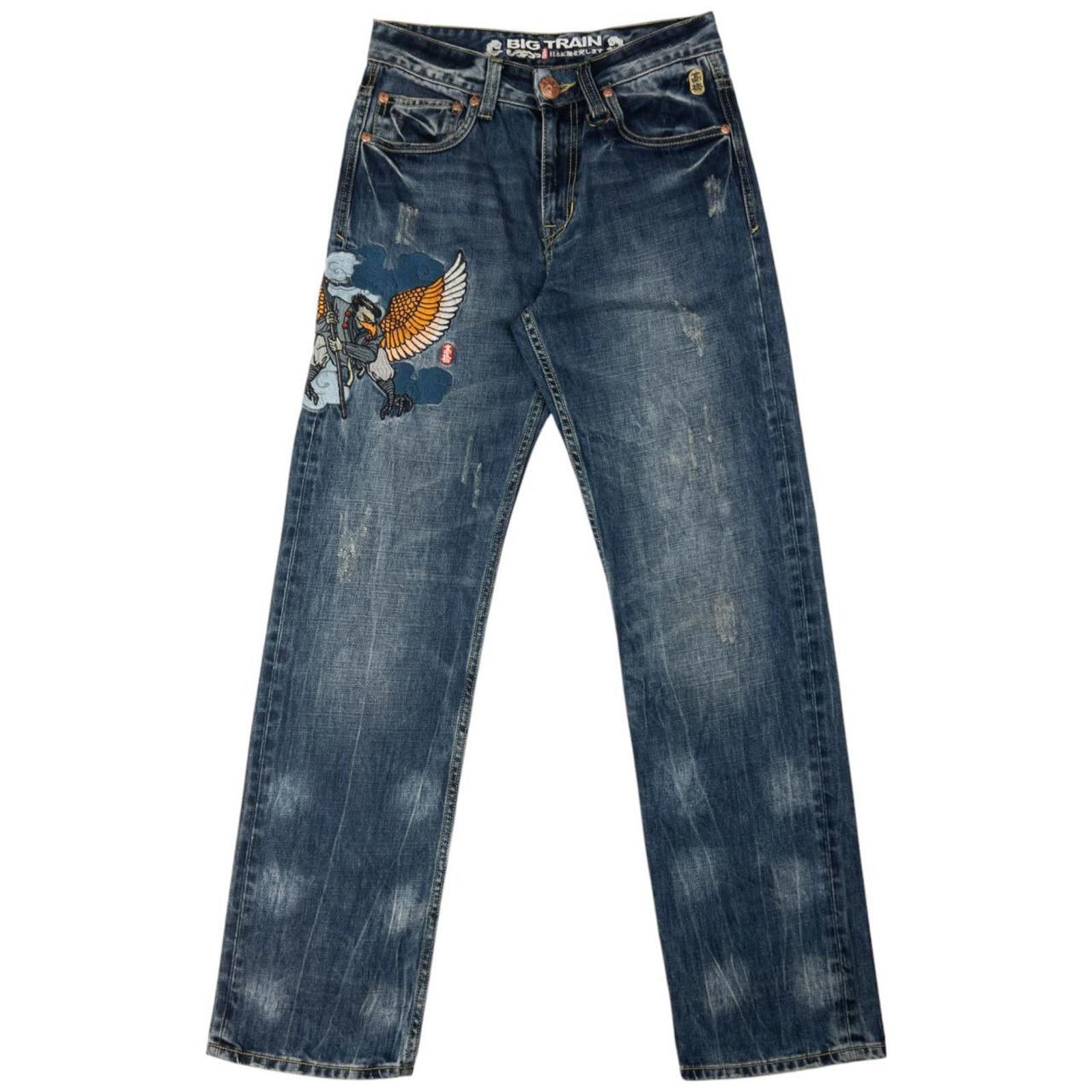 Other Vintage Big Train Embroidered Eagle Denim Jeans Size W29 Size US 29 - 4 Thumbnail