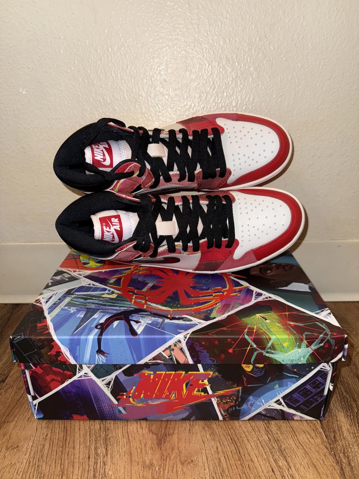Nike Jordan 1 Retro High OG Spider-Man Across The Spider-Verse (Special Box) F&F Size US 5.5 / EU 38 - 6 Thumbnail