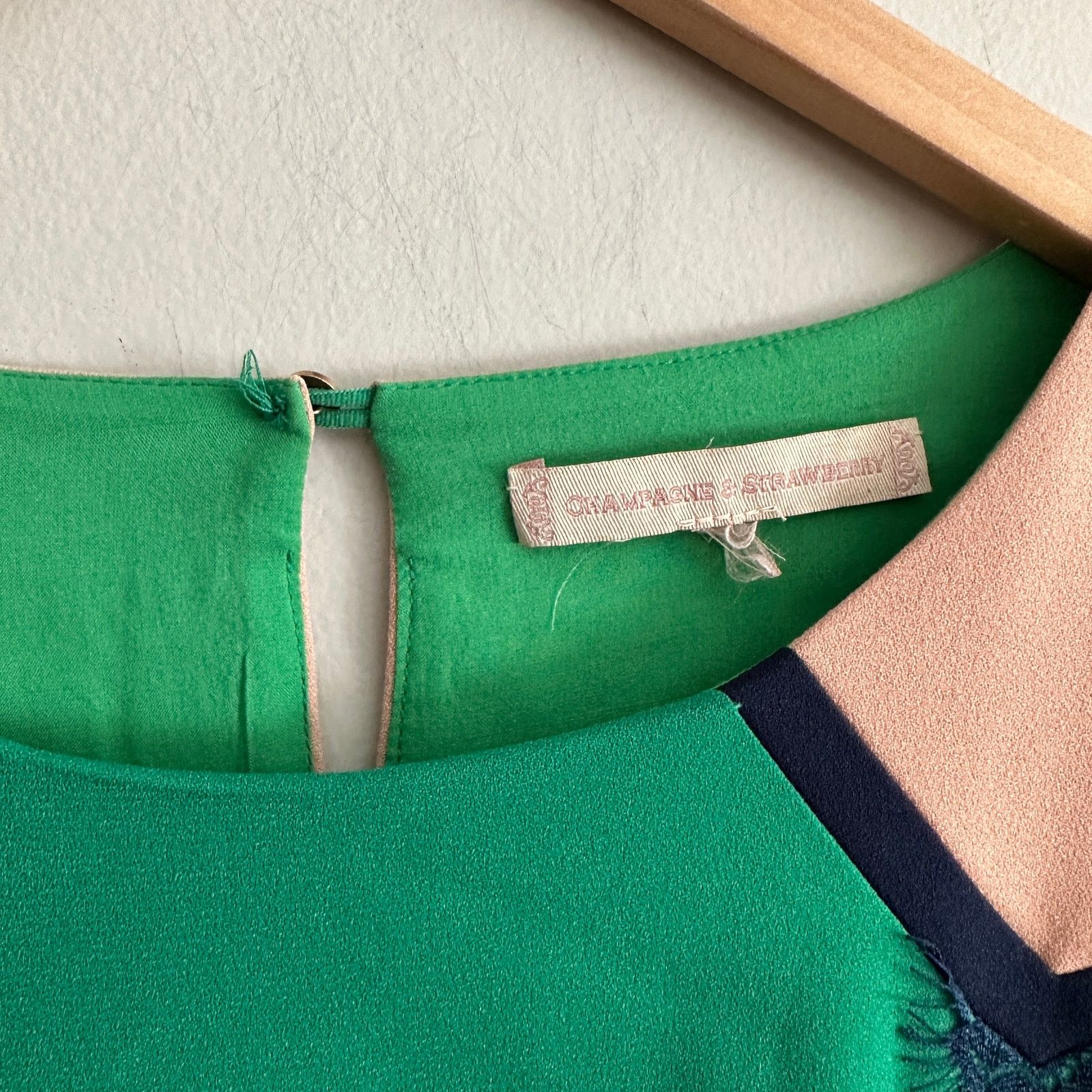 Anthropologie Anthropologie Colorblock Green Blue Lace Shift Dress S Size S / US 4 / IT 40 - 5 Thumbnail