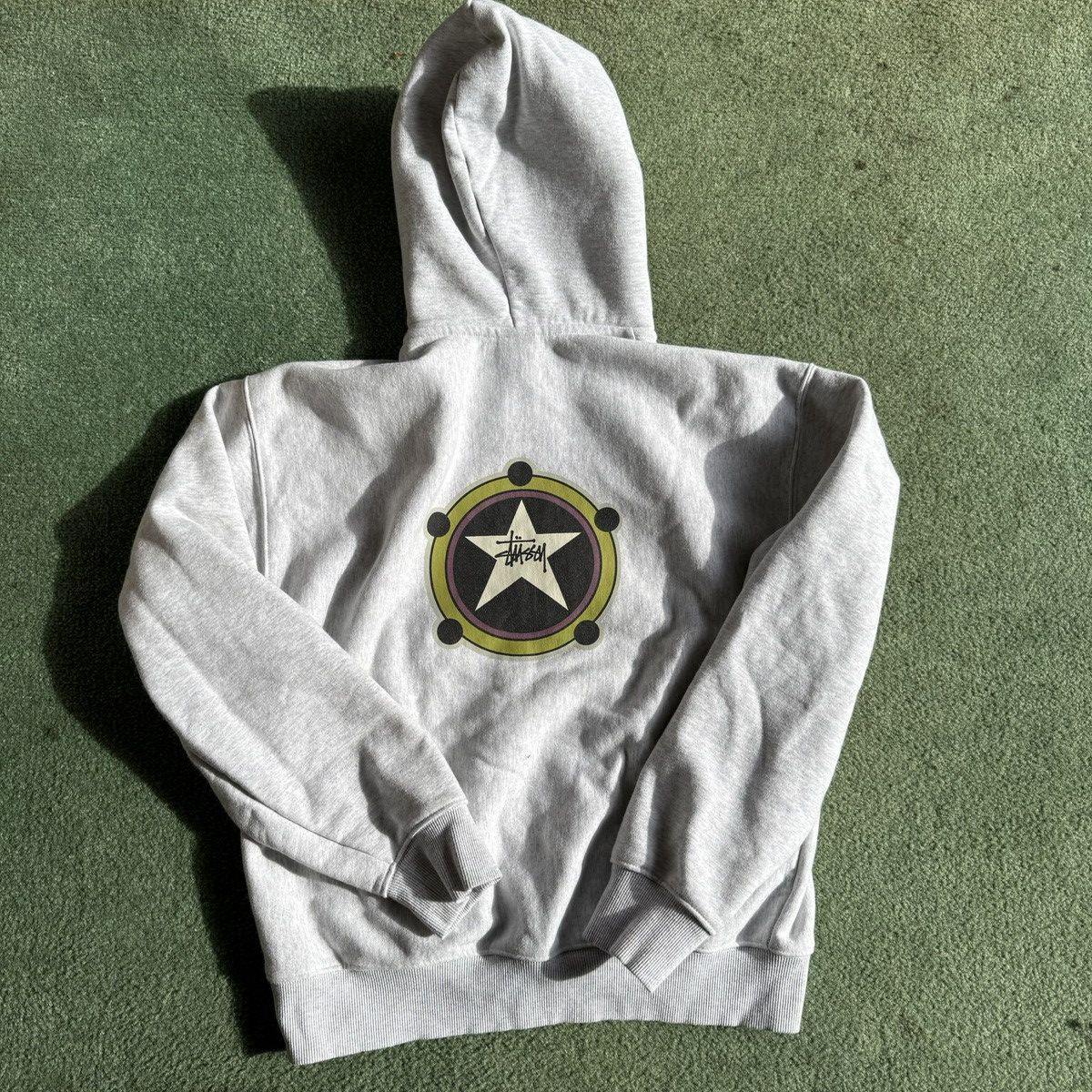 Streetwear × Stussy RARE Stussy Shattered Zip Up Hoodie | Grailed