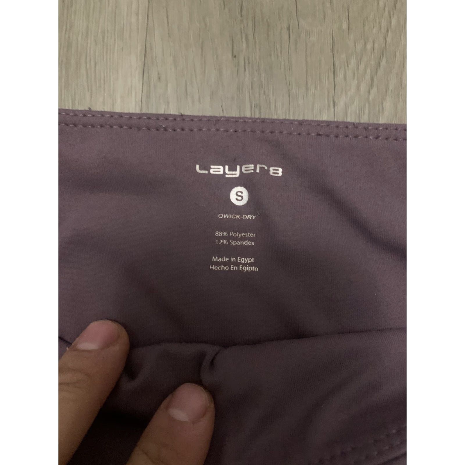 Layer 8 Layer8 Leggings Women’s SMALL Quick Dry Activewear Pull On Violet Athletic Gym Size 28" / US 6 / IT 42 - 2 Thumbnail