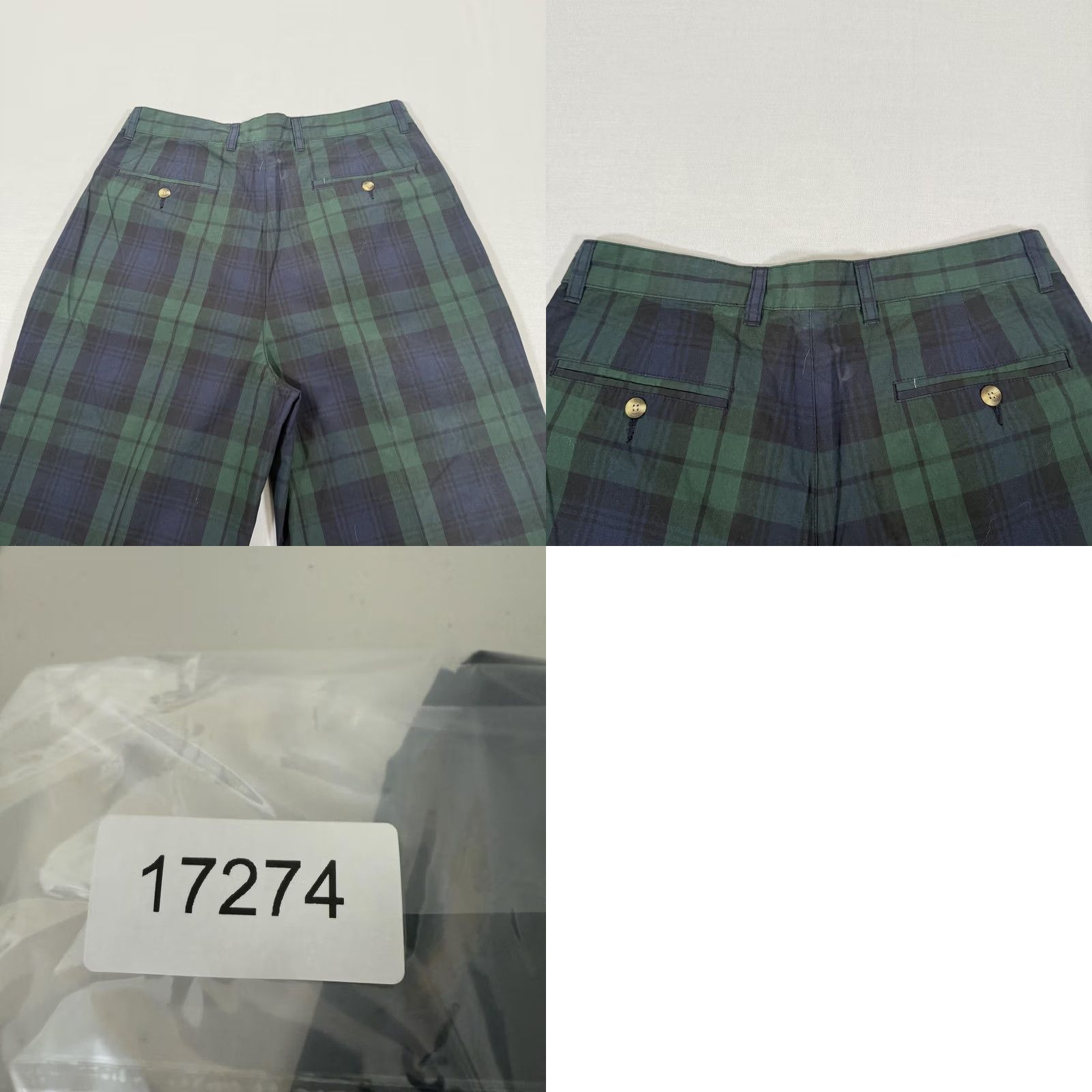 Tommy Hilfiger VINTAGE Tommy Hilfiger Pants Mens 32x32 Green Tartan Plaid Pleated Chino Baggy Size US 32 / EU 48 - 9 Thumbnail