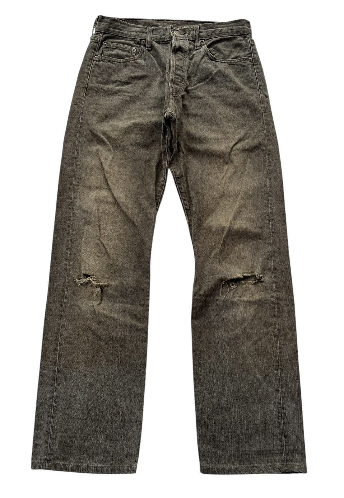 Kapital THRASHED Rusty Brown Levis 501 Distress Denim Rick Owens Size US 30 / EU 46 - 7 Thumbnail