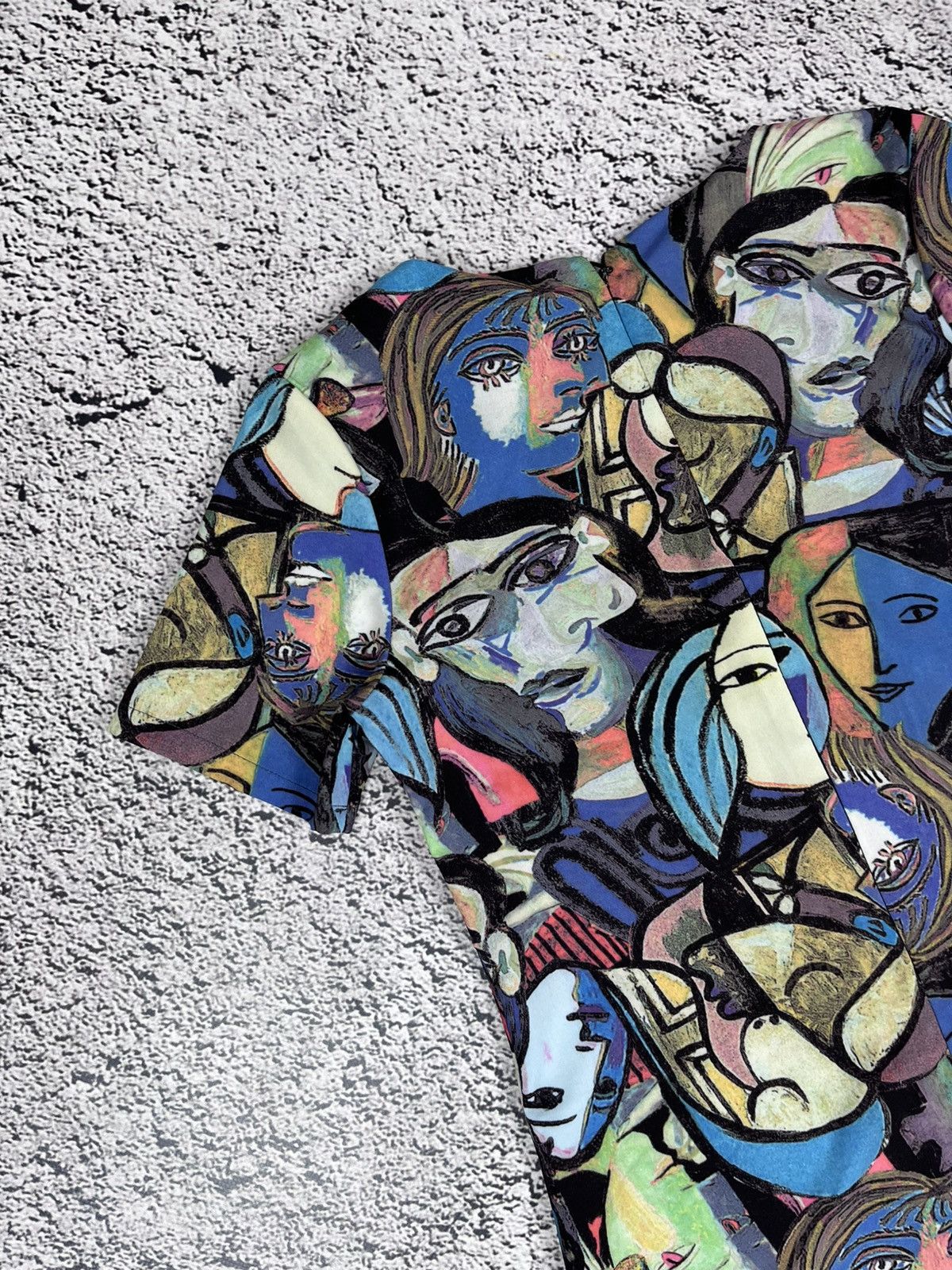 Japanese Brand Vintage Abstract Psychedelic Faces Midi Dress Size M / US 6-8 / IT 42-44 - 8 Thumbnail