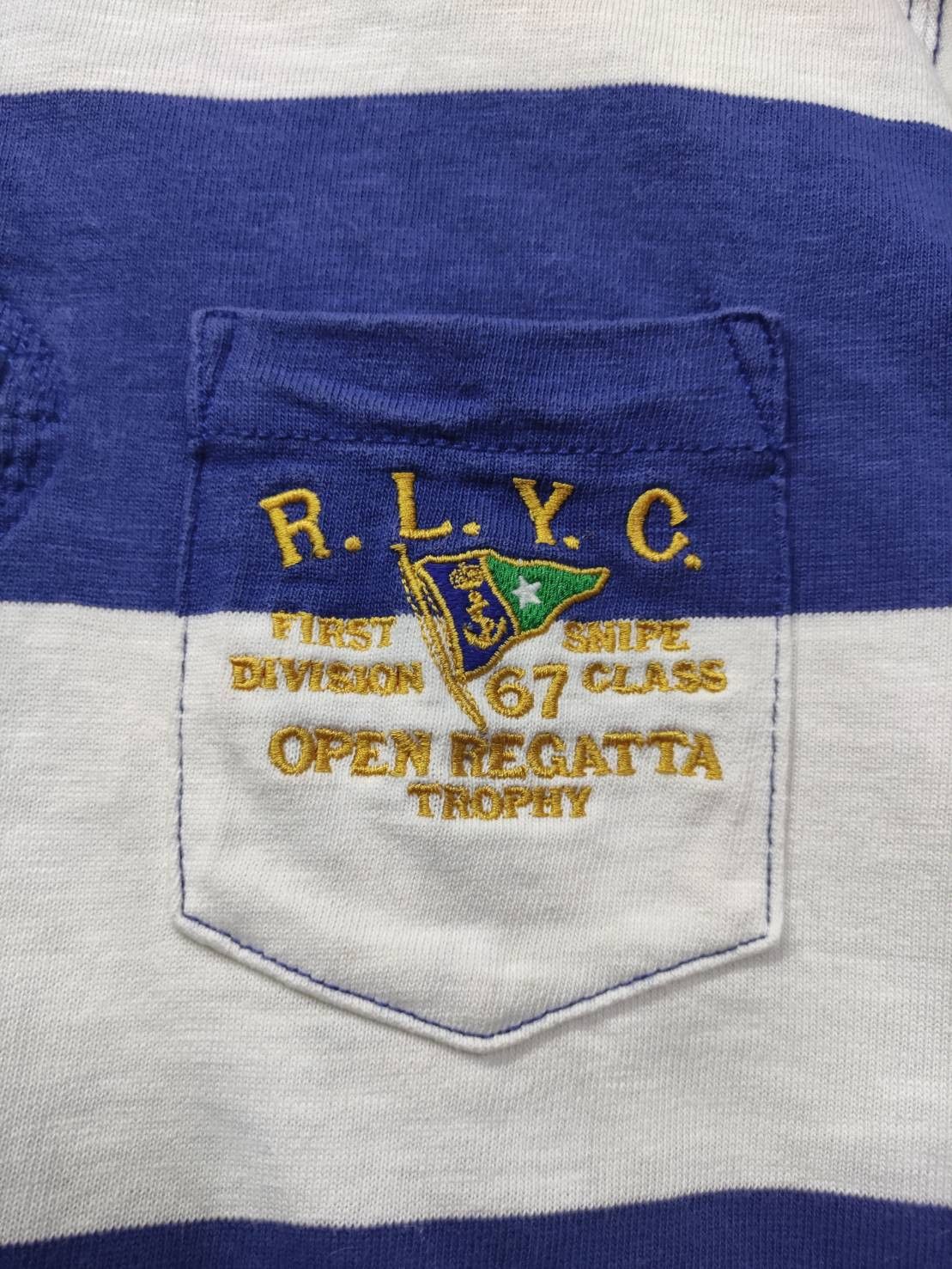 Rugby Ralph Lauren Rare! Vtg Polo Ralph Lauren " R.L.Y.C. " Longsleeve Shirt Size US L / EU 52-54 / 3 - 4 Thumbnail