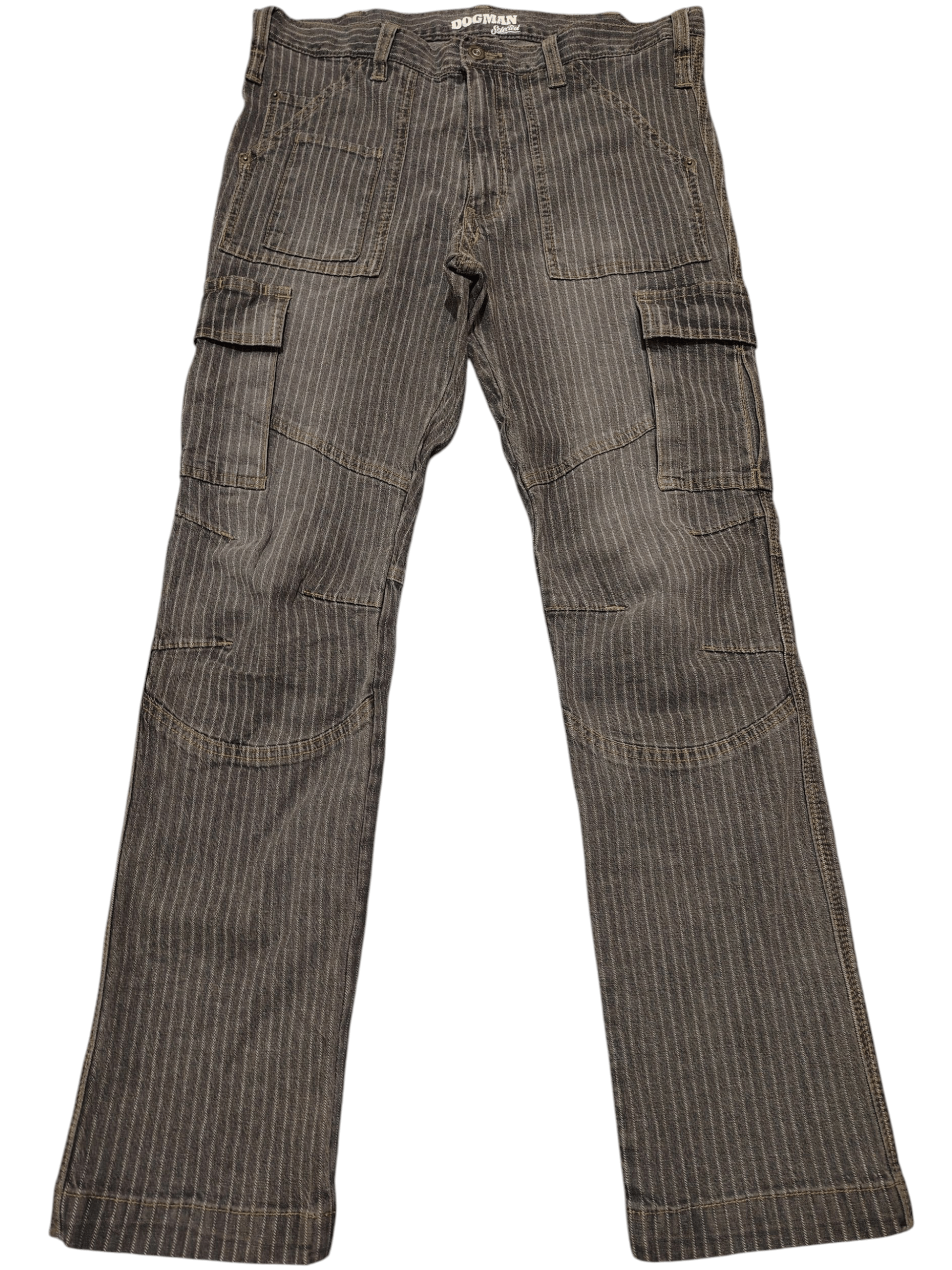 5351 POUR LES HOMMES Dogman Selected Cargo Multipocket Striped Stretch Pants Size US 35 - 1 Thumbnail