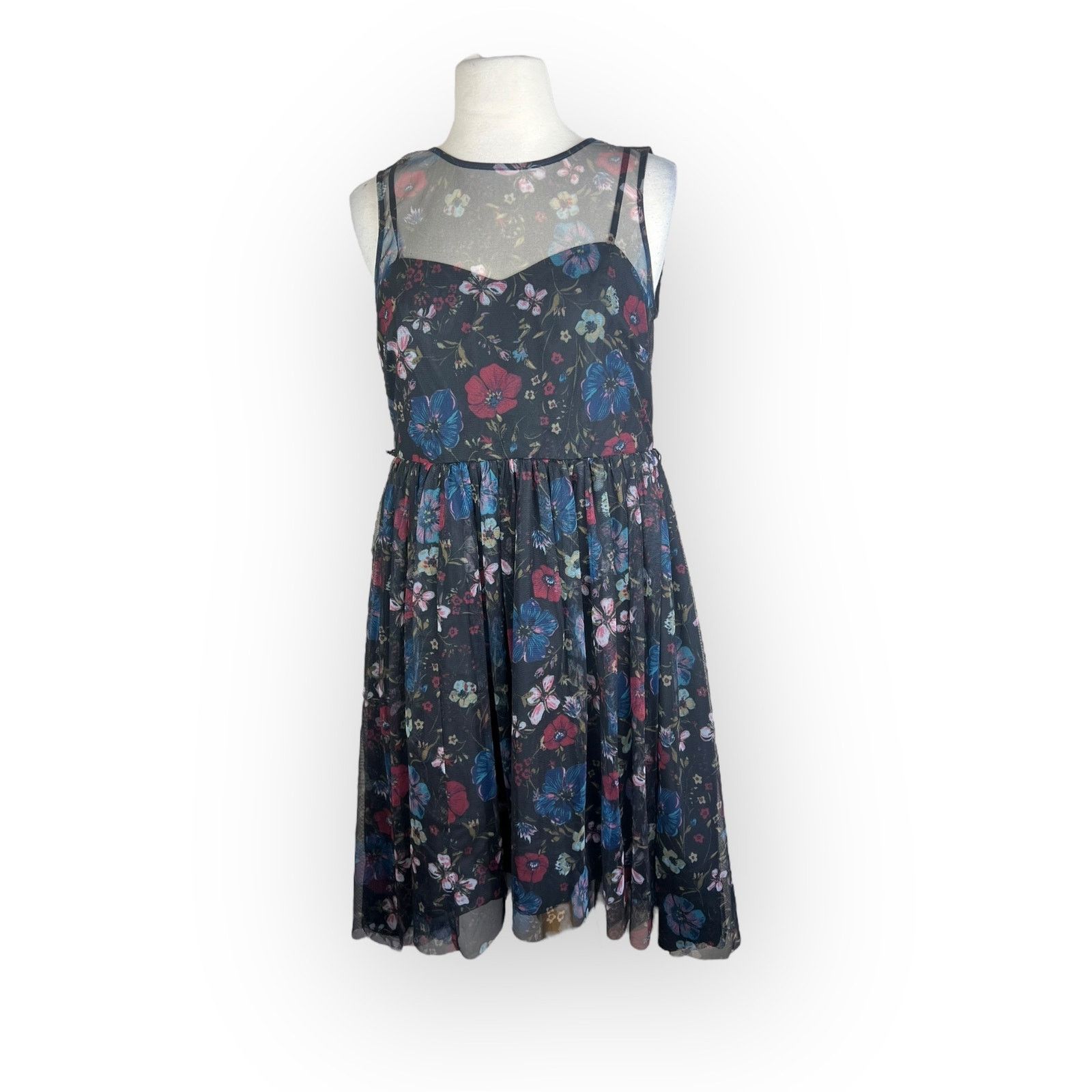 Disney Disney LC Lauren Conrad Snow White Black Floral Tulle Dress Size S / US 4 / IT 40 - 11 Thumbnail