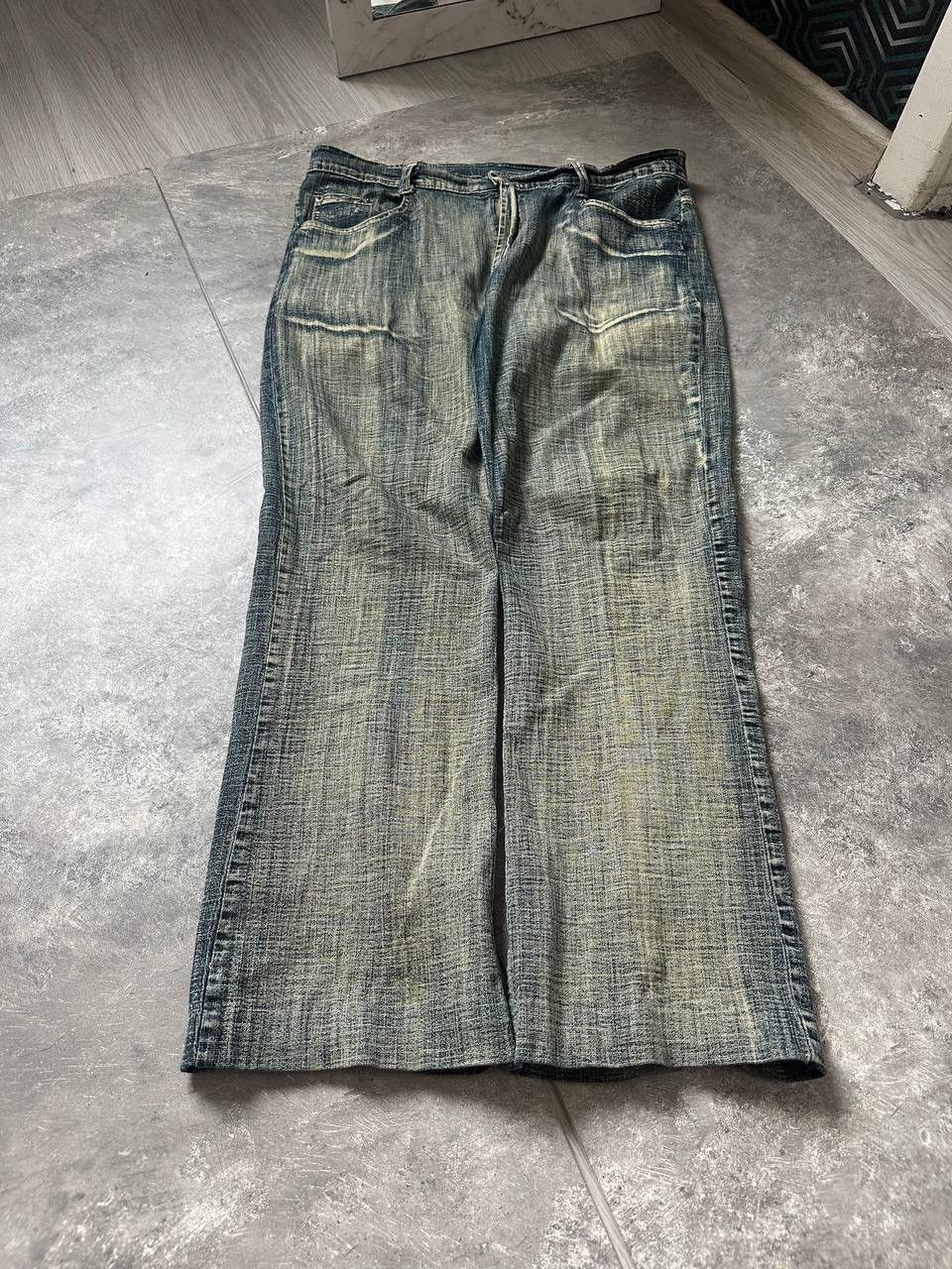 WASHED FLARED Y2K AVANT GARDE JEANS OPIUM STYLE