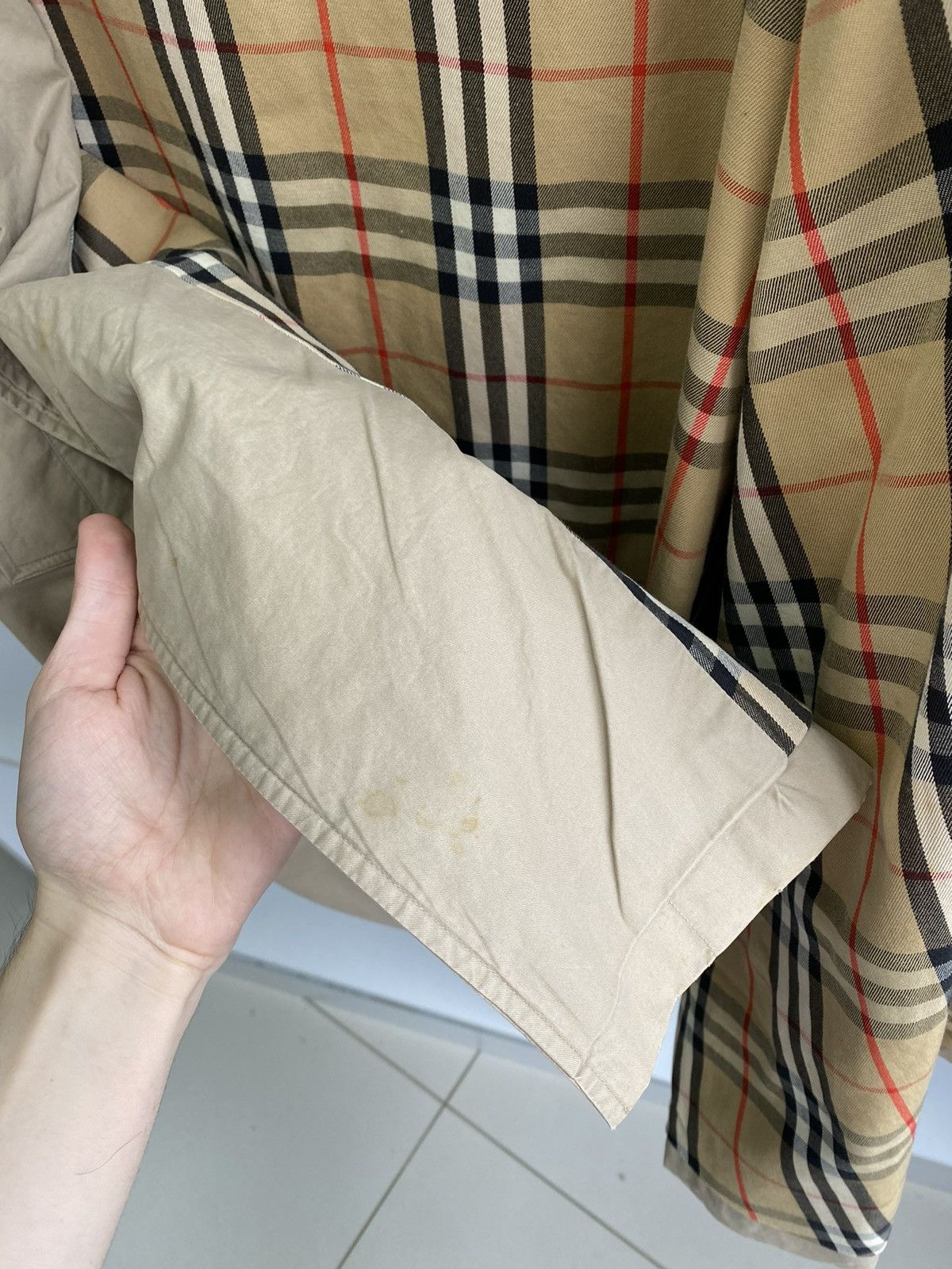 Burberry × Vintage Vintage Burberry Nova Check Beige Coat Size US S / EU 44-46 / 1 - 16 Thumbnail