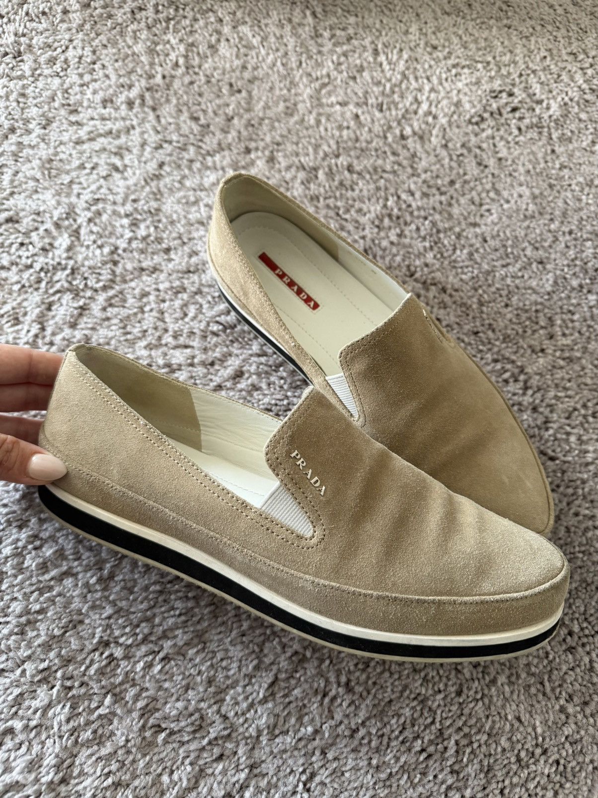 Prada Prada beige loafers EU39 US8.5 Size US 8.5 / IT 38.5 - 1 Thumbnail