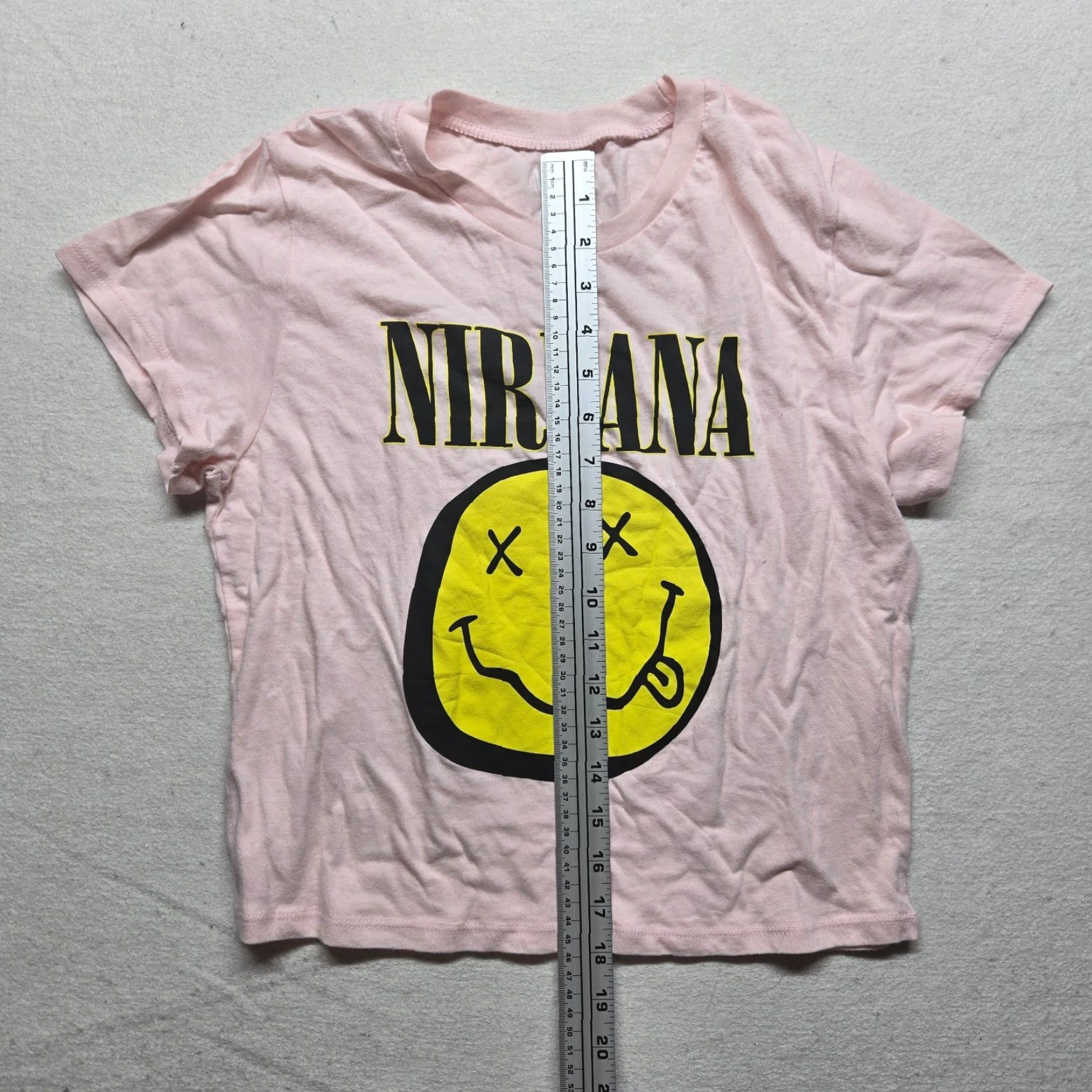 Pinko VINTAGE Nirvana Women's Crop Top Shirt Adult Small Pink Cotton Logo Short Sleeve 90s Casual Size S / US 4 / IT 40 - 4 Thumbnail