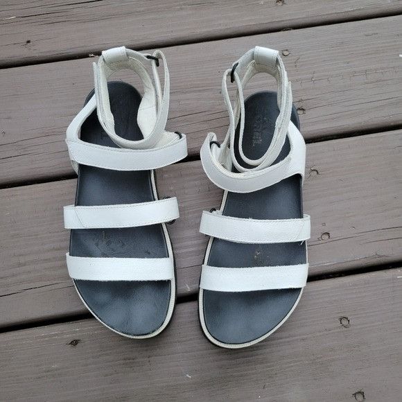SOREL Sorel Roaming White Leather Hook and Loop Multi Strappy Plat Size US 8.5 / IT 38.5 - 5 Thumbnail