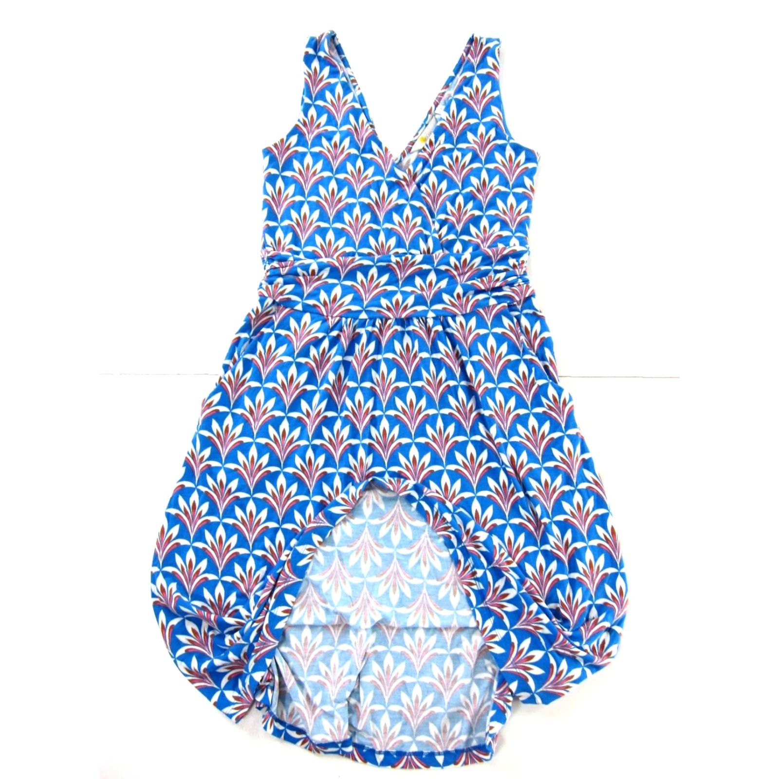 Boden Boden Blue Pink Brown Floral Stretch Sleeveless Pocket V-Neck Tank Sun Dress 4R Size S / US 4 / IT 40 - 6 Thumbnail