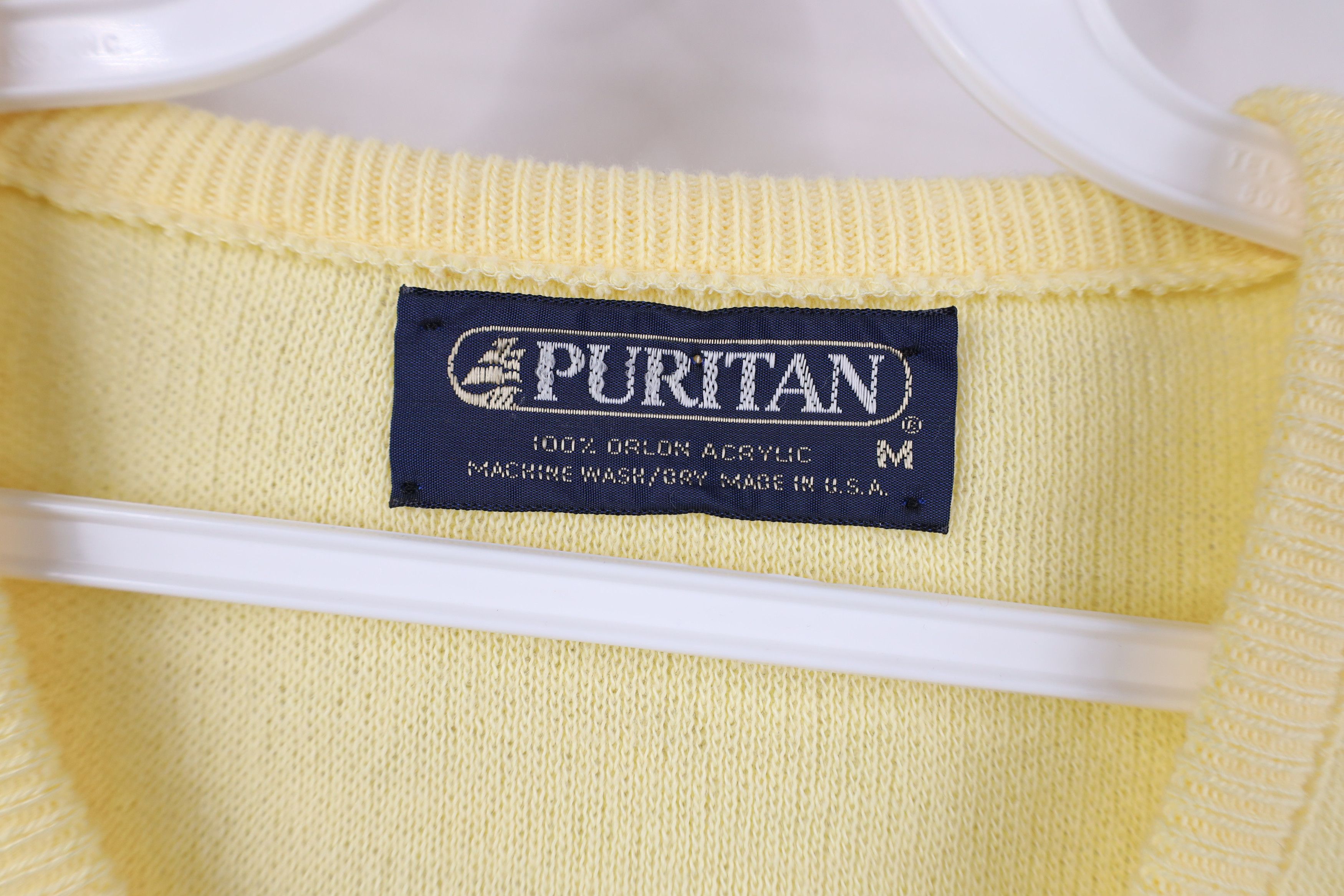 Vintage Deadstock Vintage 70s Streetwear Knit Sweater Yellow USA Size US M / EU 48-50 / 2 - 7 Thumbnail