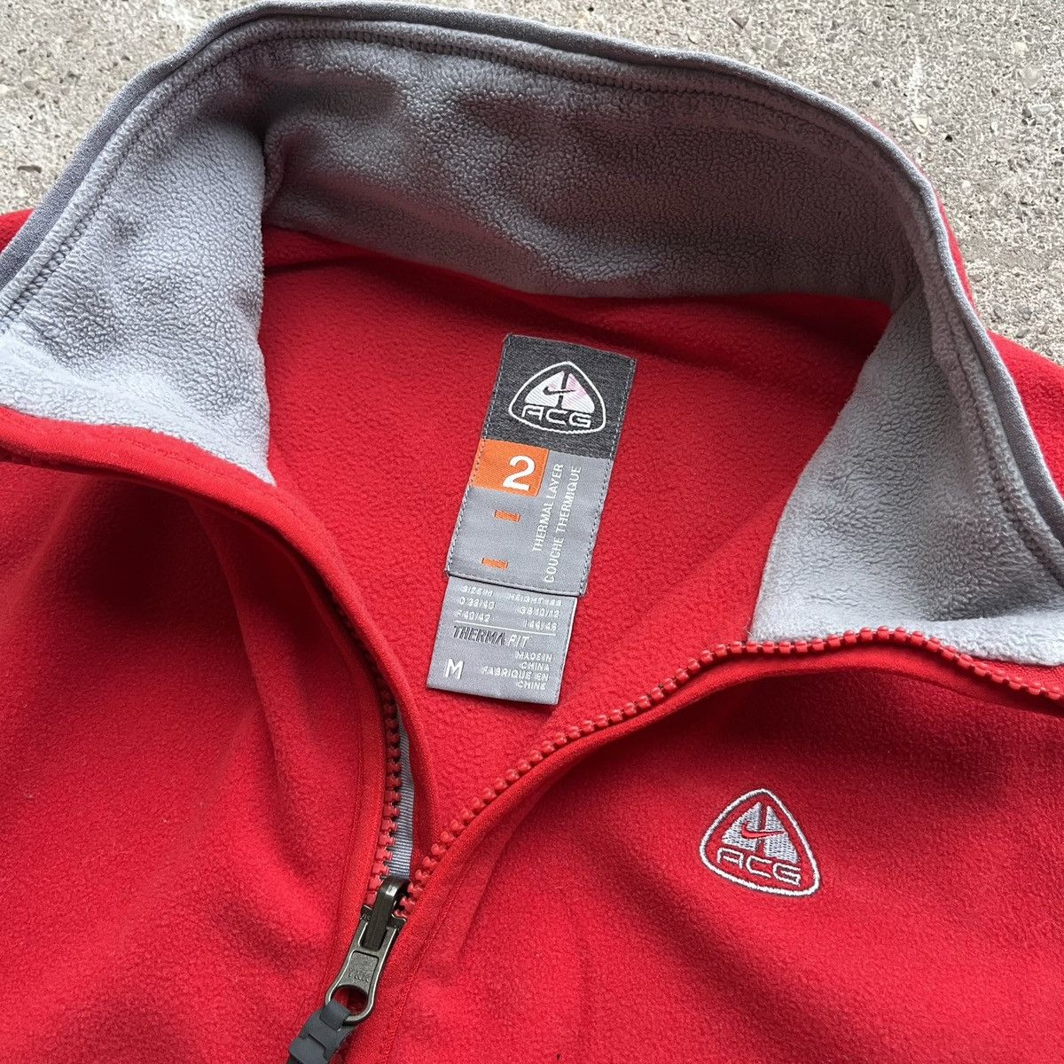 Nike ACG × Vintage Vintage Nike ACG Vest Gilet fleece red archive Japan Size M / US 6-8 / IT 42-44 - 6 Thumbnail