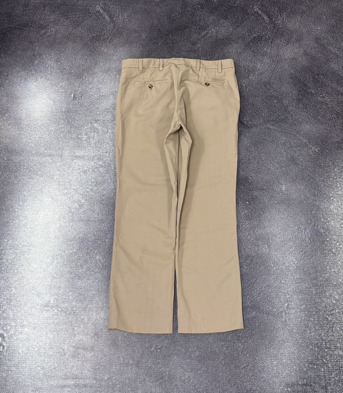 Prada Prada Women’s Straight Fit Beige Luxury Wool Pants Size 28" / US 6 / IT 42 - 2 Thumbnail