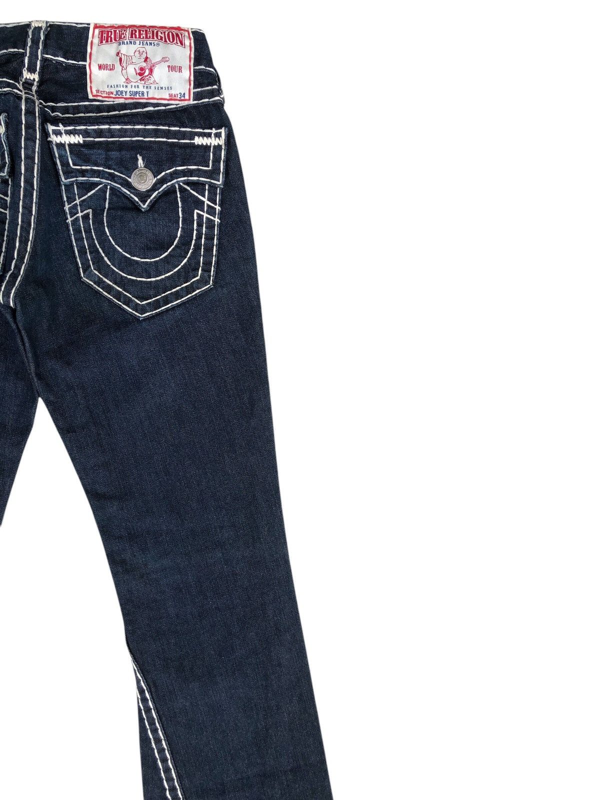 True Religion Vintage True Religion Flared Jeans White Stitch Size US 31 - 10 Thumbnail
