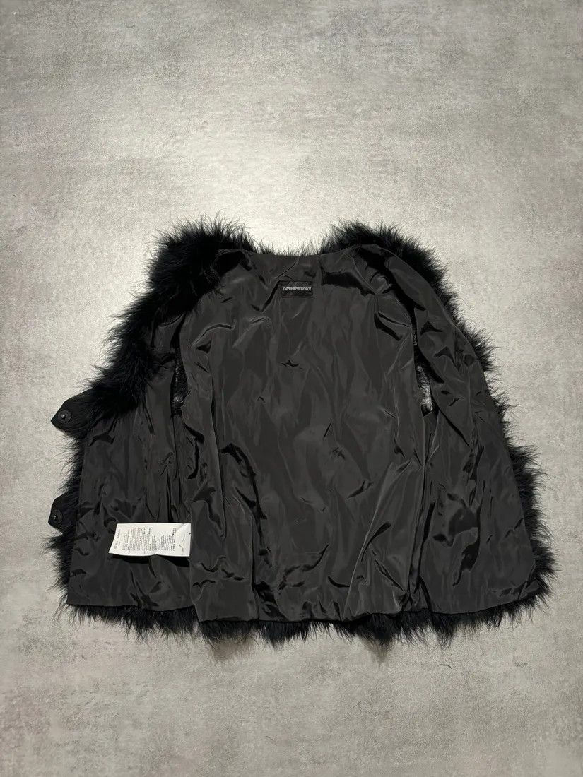 Emporio Armani × Vintage SS2014 Emporio Armani Black Ostrich Feathers Fur Vest Size XS / US 0-2 / IT 36-38 - 7 Thumbnail