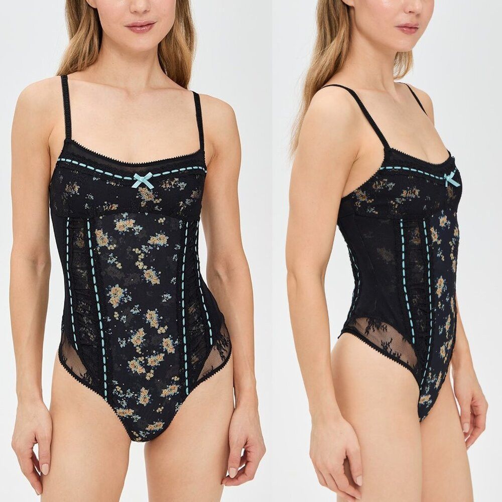 Free People NWT New Free People Sara Corset Thong Bodysuit Size S Size S / US 4 / IT 40 - 1 Thumbnail
