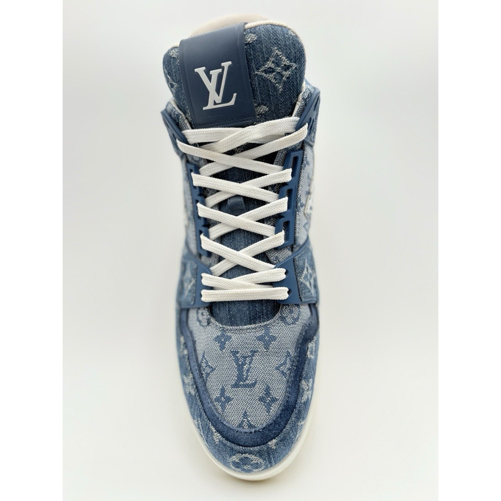 Louis Vuitton Louis Vuitton Denim Mid Trainer ' Blue ' | SUPER CLEAN! Size US 10 / EU 43 - 5 Thumbnail