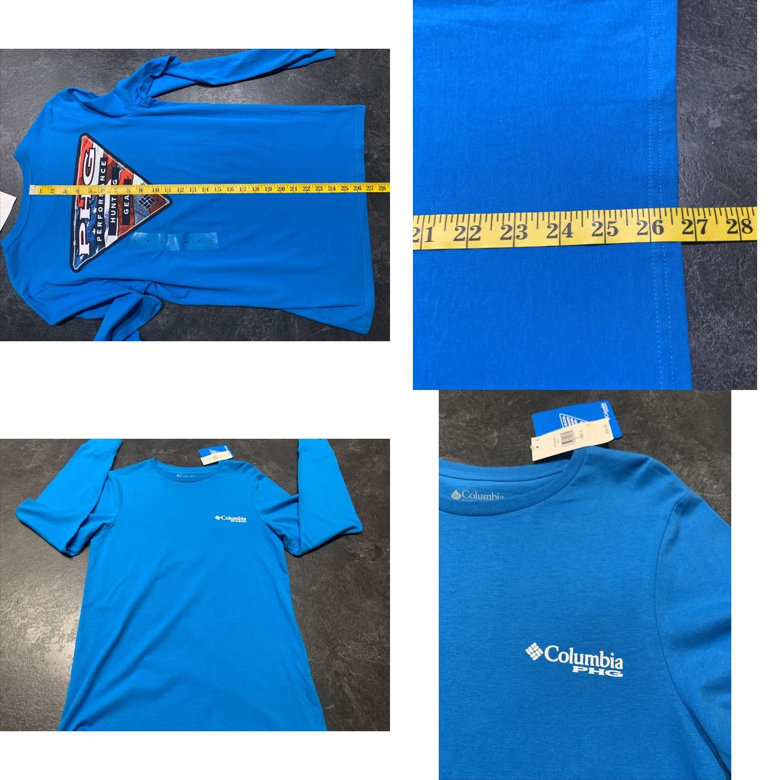 Triangl Columbia Fishing T-Shirt Mens Small Blue Short Sleeve Crew Logo Size US S / EU 44-46 / 1 - 8 Thumbnail
