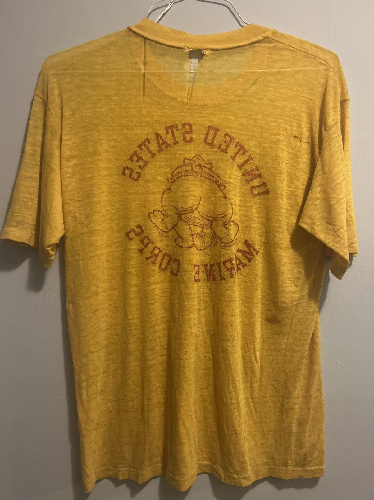 Vintage USMC marine corps Vintage thrashed t shirt Size US M / EU 48-50 / 2 - 2 Thumbnail