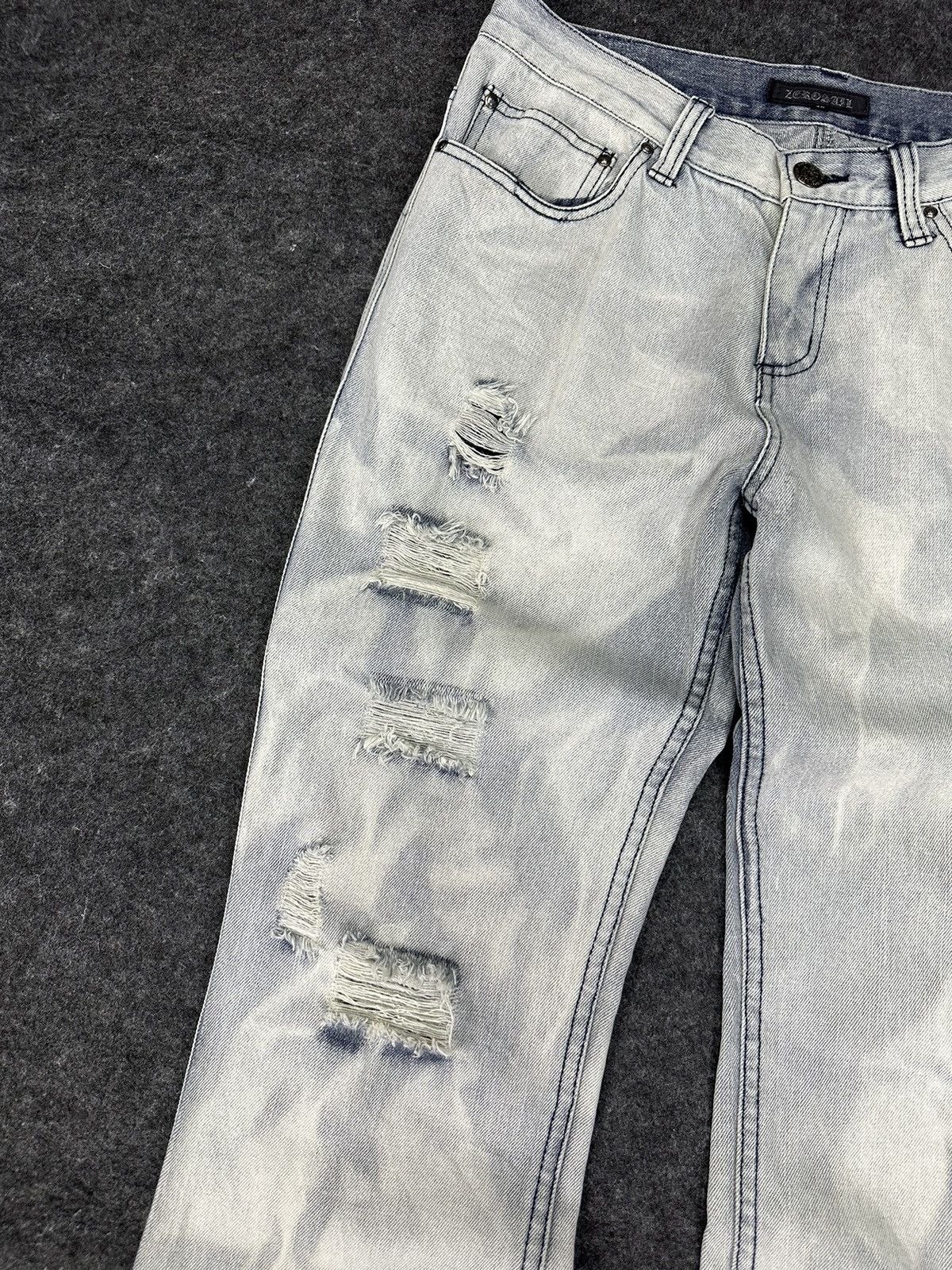 If Six Was Nine Vintage Zerosail Rock Punk Flare Denim D716 Size US 32 / EU 48 - 11 Thumbnail