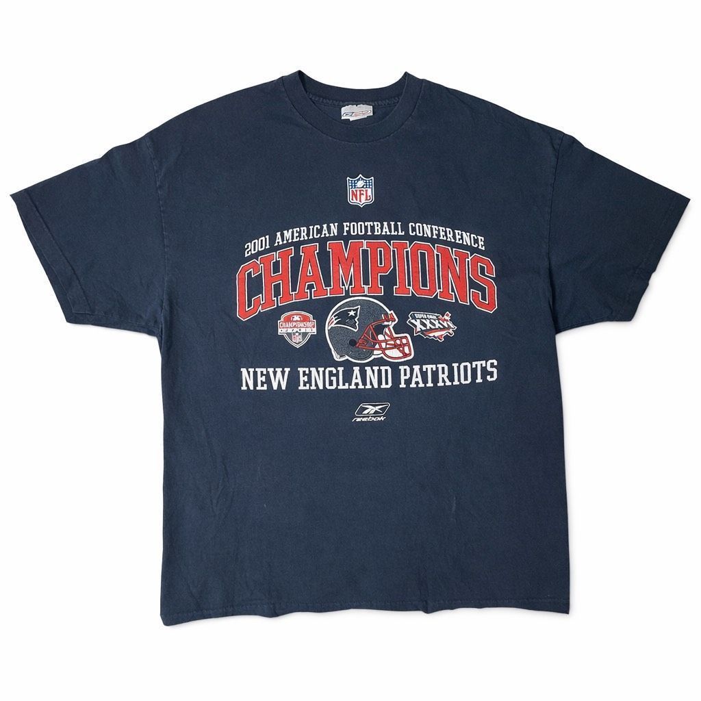 Reebok Reebok 2001 New England Patriots AFC Champions T-Shirt XL Na Size US XL / EU 56 / 4 - 1 Thumbnail
