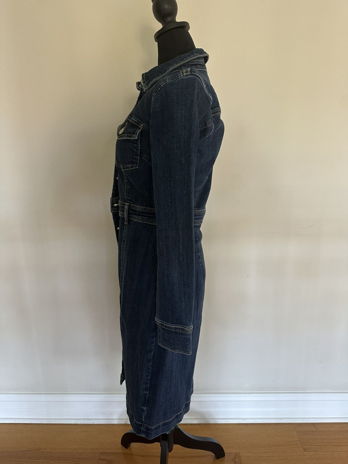 7 For All Mankind 7 FOR ALL MANKIND Washed Mini Denim Shirtdress Size S / US 4 / IT 40 - 7 Thumbnail
