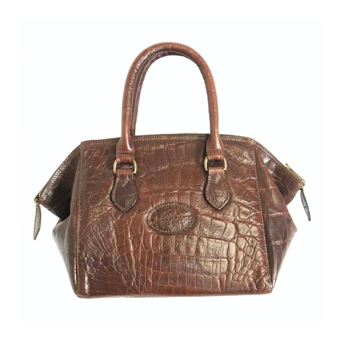 Mulberry Vintage Mulberry croc embossed leather mini doctor's bag Size ONE SIZE - 1 Thumbnail