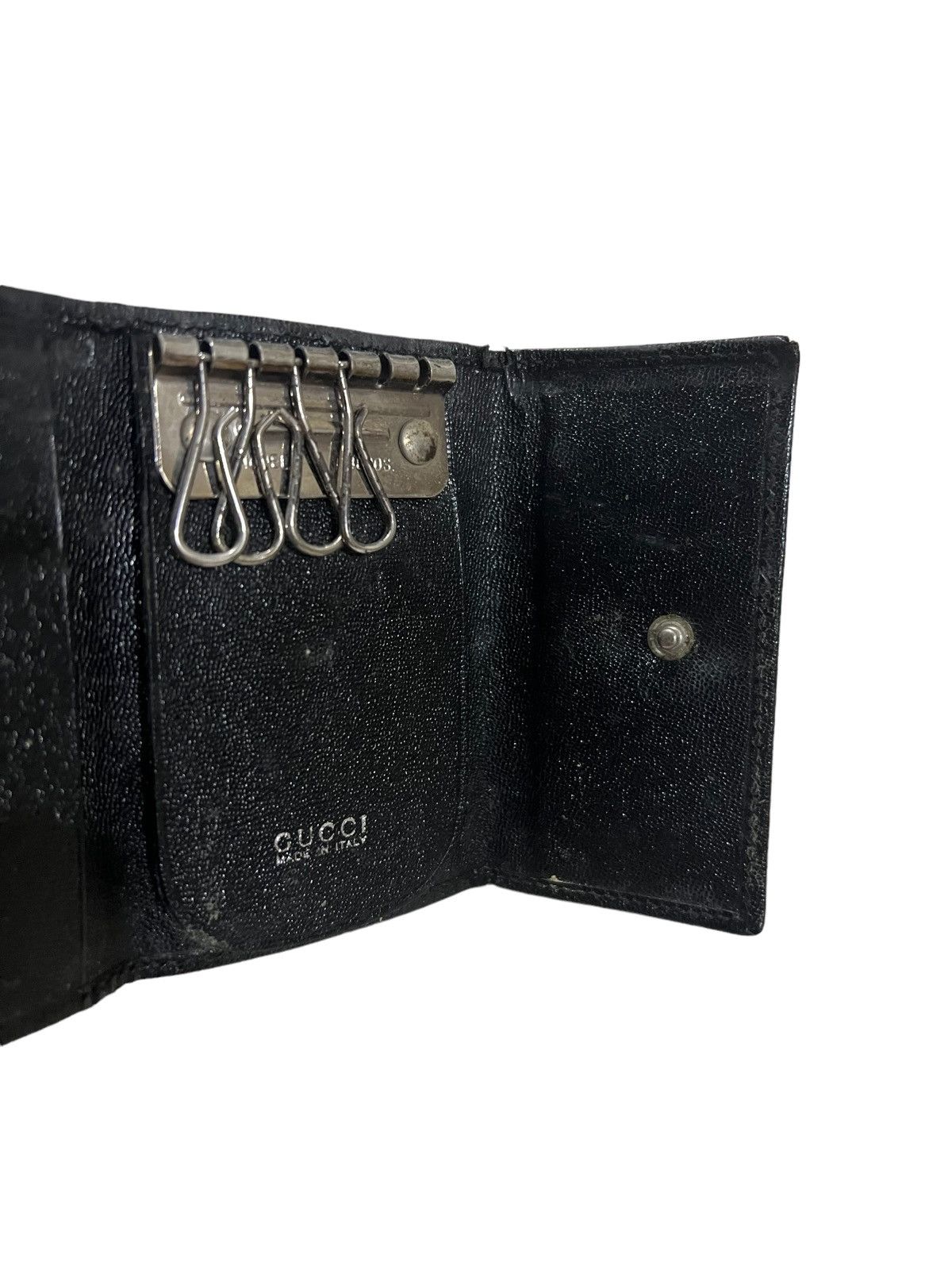 Gucci 1990s Gucci G Logo Minimal Leather Key Holder Chain Wallets Size ONE SIZE - 6 Thumbnail