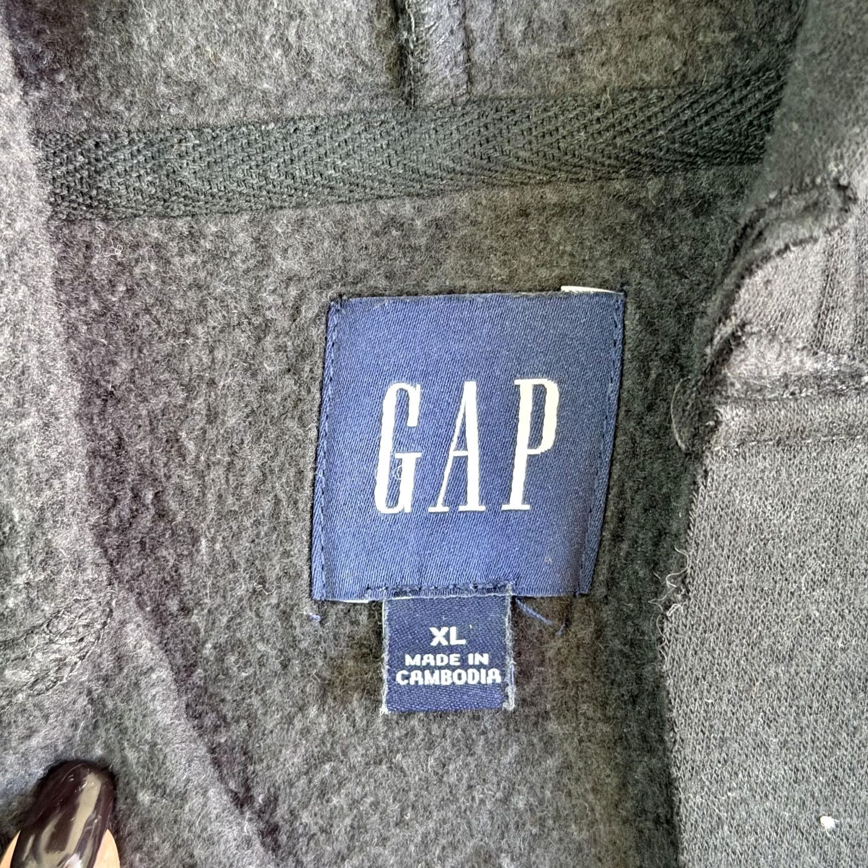 Gap Gap Shirt Mens XL Black Hoodie Fleece Pullover Graphic Kangaroo Sweatshirt Size US XL / EU 56 / 4 - 4 Thumbnail