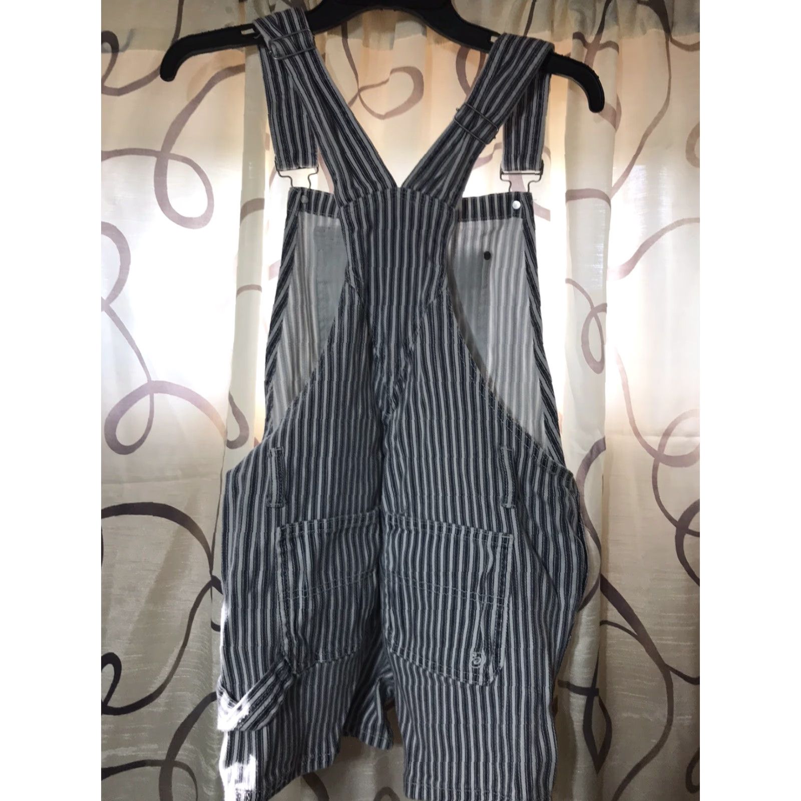 Gloverall Indigo Rein Women’s Shorts Size 7 Denim Striped Shortalls Casual Summer Breathable Easy Care Size 28" / US 6 / IT 42 - 3 Thumbnail