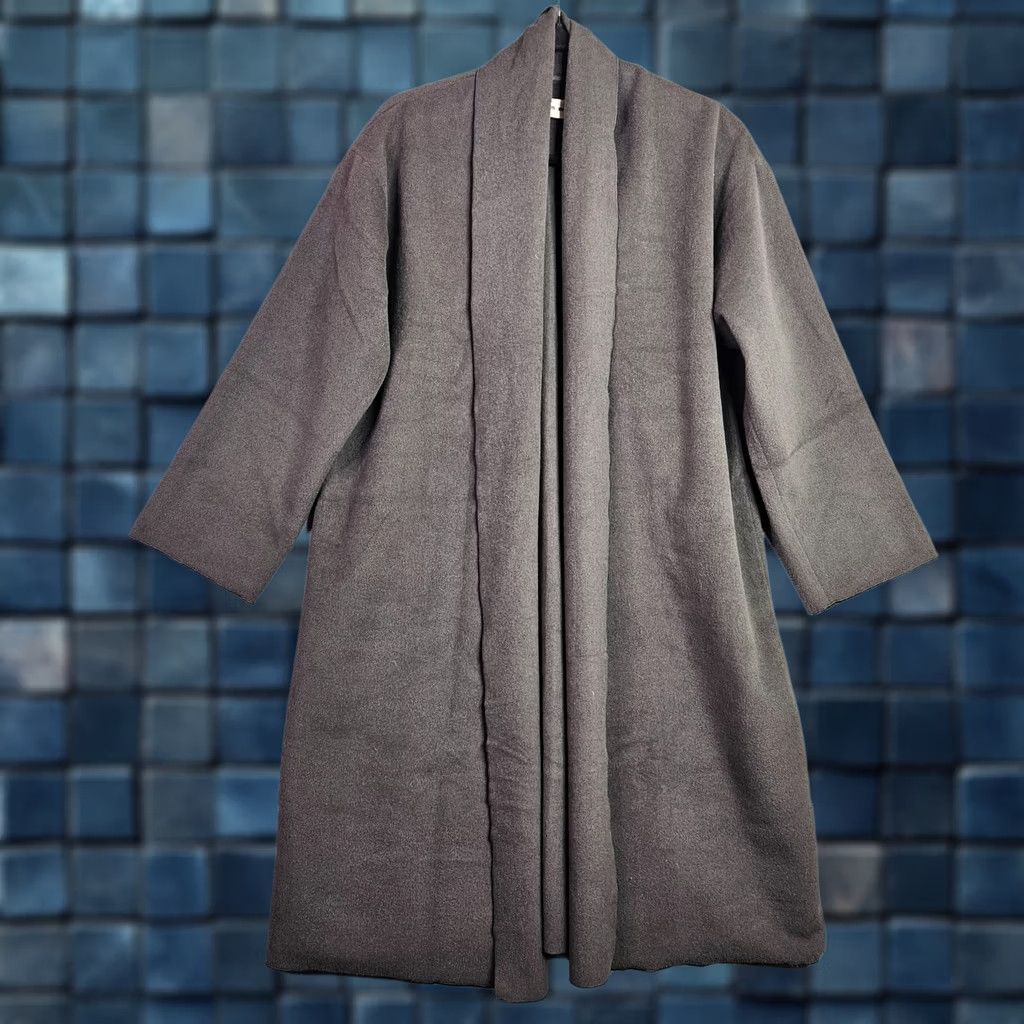 Vintage VINTAGE Evam Eva Jacket Gray Open Front Angora Oversize Coat Women’s Size 2 Regular Long Sleeve Lightweight Solid Zip Thermal Outdoor 90s? Size XS / US 0-2 / IT 36-38 - 1 Thumbnail