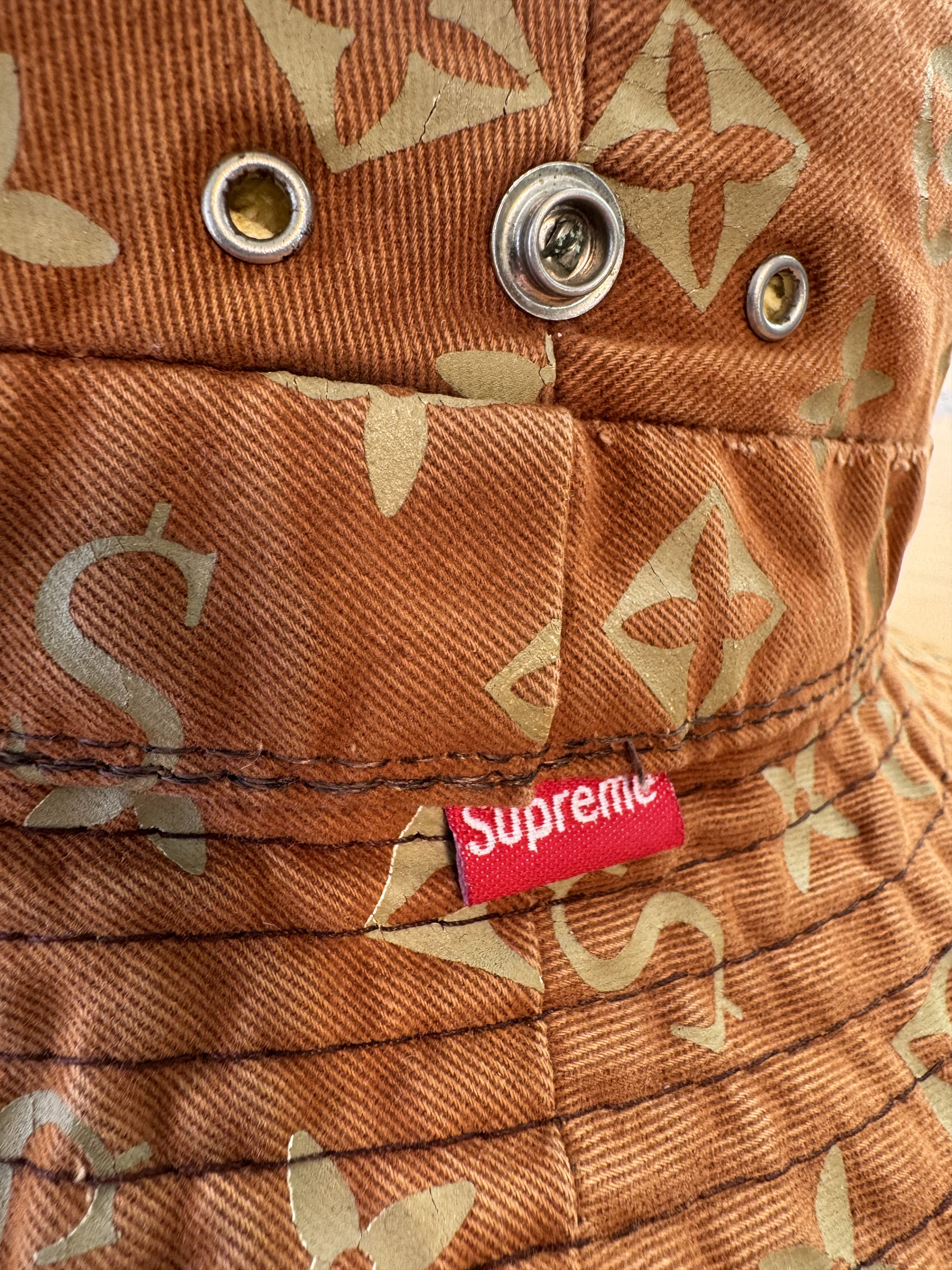 Supreme 2000's Supreme LV Louis Vuitton monogram Cease Bucket hat Size ONE SIZE - 3 Thumbnail