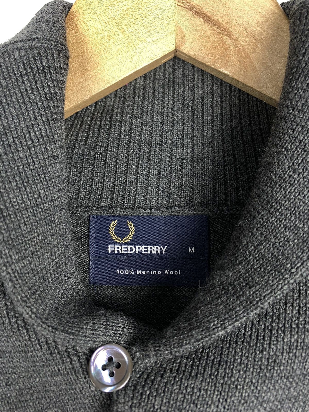 Fred Perry Fred Perry men’s merino wool shawl collar sweater pullover Size US M / EU 48-50 / 2 - 10 Thumbnail