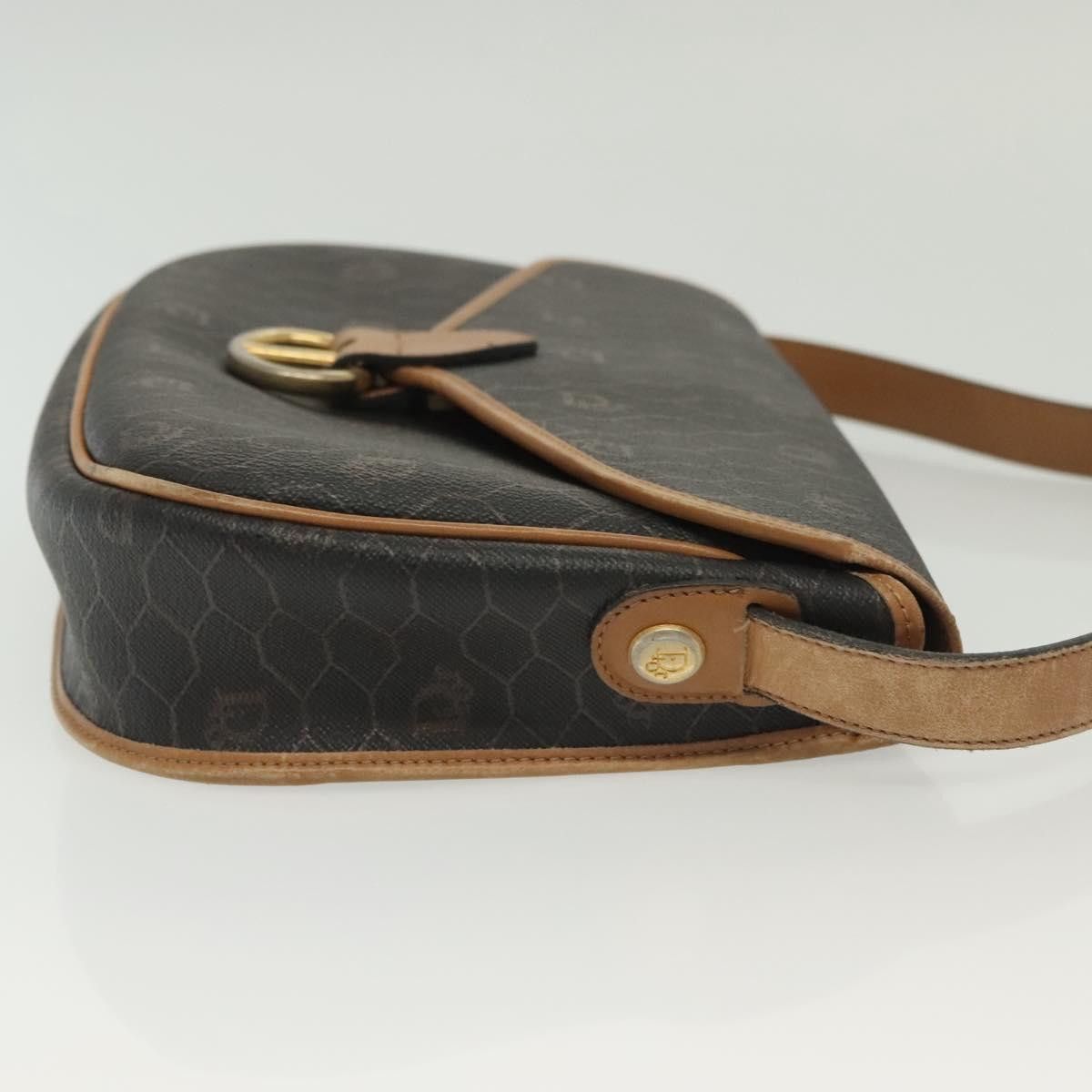 Dior DIOR Honeycomb Canvas Shoulder Bag Pvc Black Gold Size ONE SIZE - 4 Thumbnail