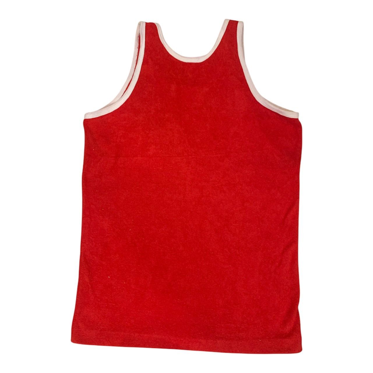 Vintage Vintage Authentic 80s Red Terrycloth Sports Tank Top Size M / US 6-8 / IT 42-44 - 7 Thumbnail