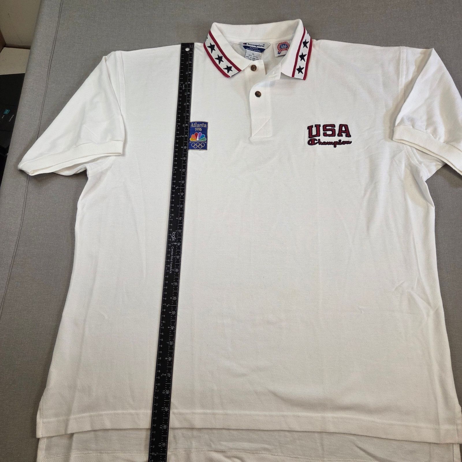Champion Vintage 90s Champion USA Olympic Polo Shirt XL 1996 Atlanta Size US XL / EU 56 / 4 - 7 Thumbnail