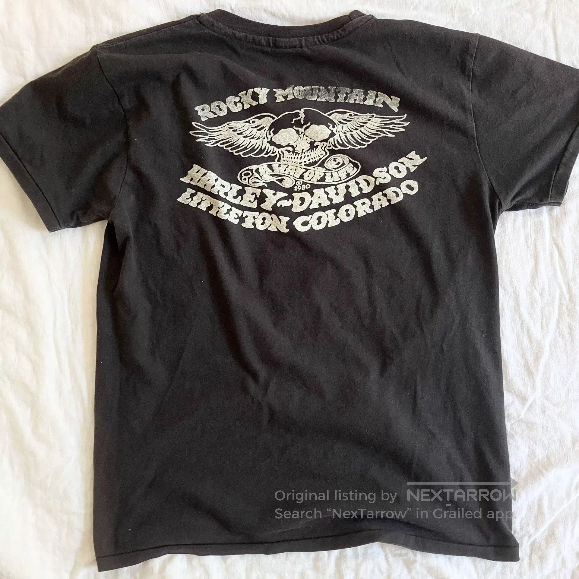 VINNY's Vintage Harley-Davidson Skull T-Shirt. Size US M / EU 48-50 / 2 - 5 Thumbnail