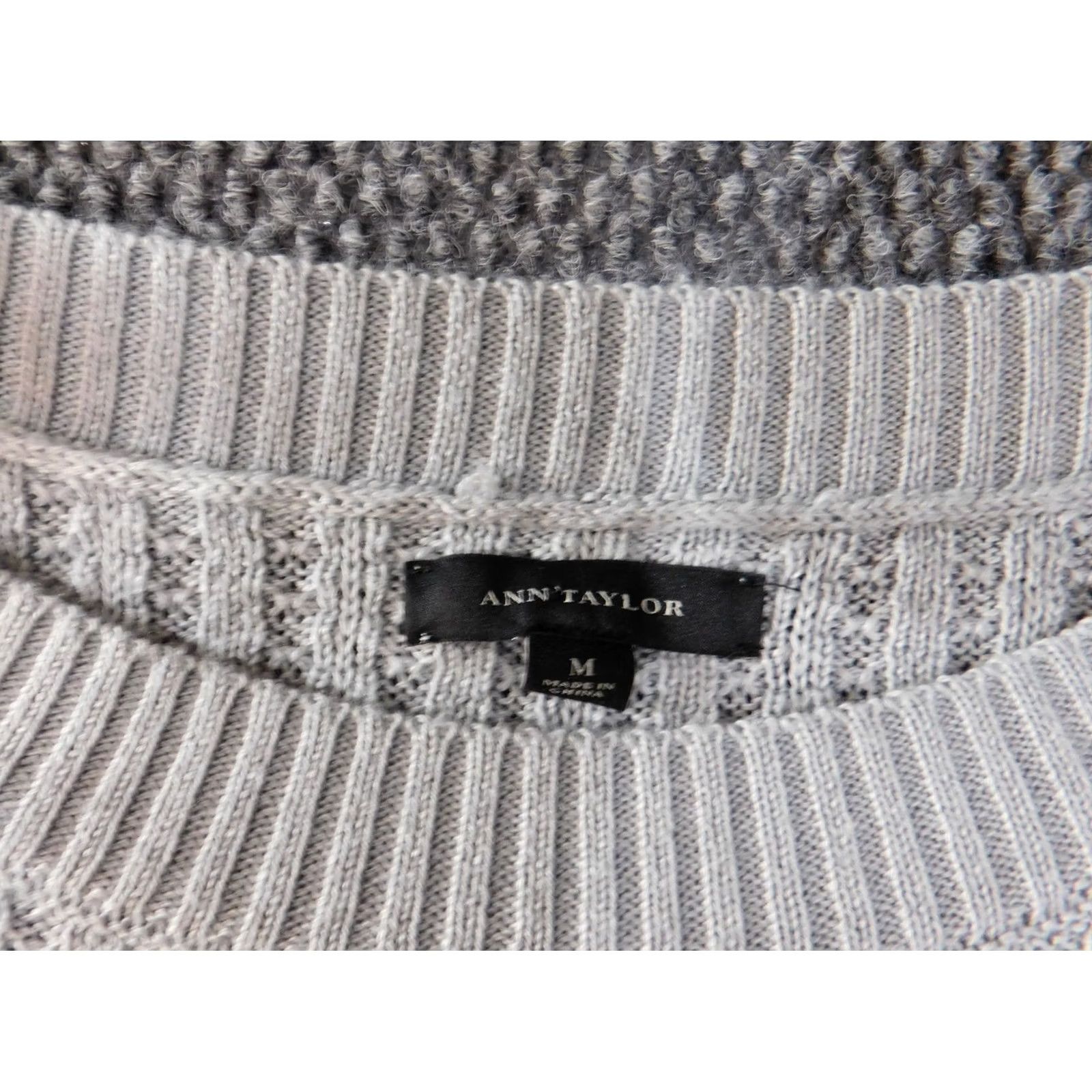 Ann Taylor Ann Taylor Sweater Womens Medium Gray Knit Pullover Long Sleeve Casual Size M / US 6-8 / IT 42-44 - 5 Thumbnail