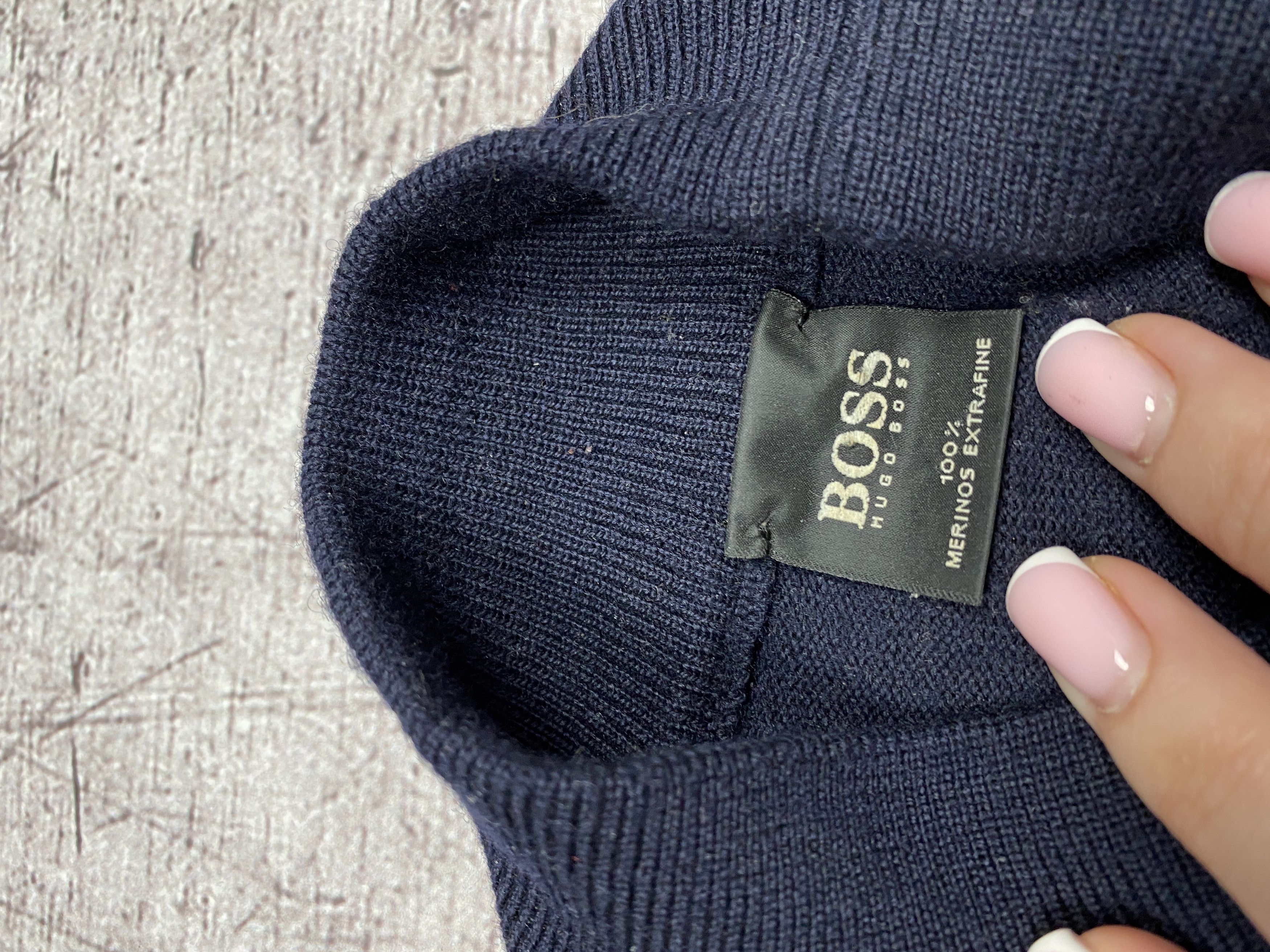 Hugo Boss × Vintage Hugo Boss Vintage Mens Merino Wool Mock Neck Sweater Size US L / EU 52-54 / 3 - 3 Thumbnail
