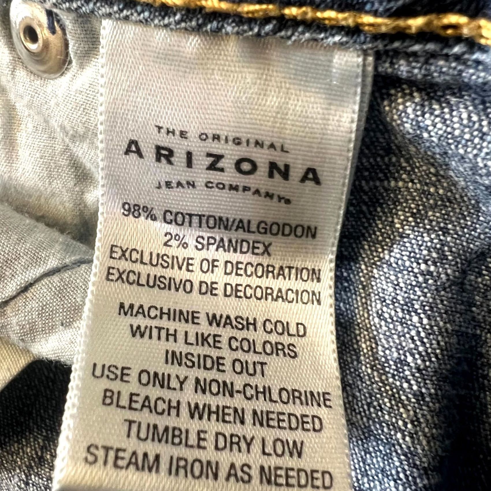 Vintage Arizona Jeans Women's 9 Blue Cotton Denim Flared Jeans Travel Stretch Size 30" / US 8 / IT 44 - 7 Thumbnail