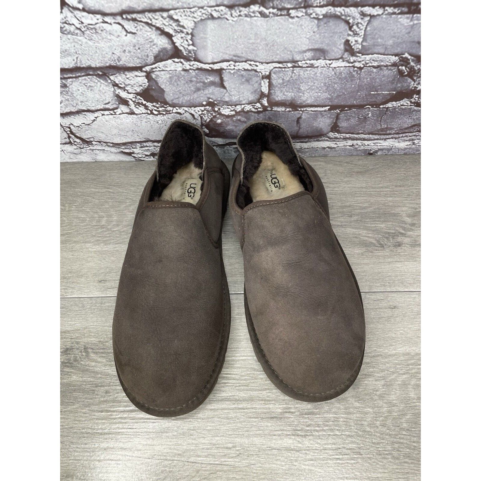 Ugg UGG Kenton Brown Suede Fur Collapsible Slippers Shoes Men Sz Size US 11 / EU 44 - 21 Thumbnail