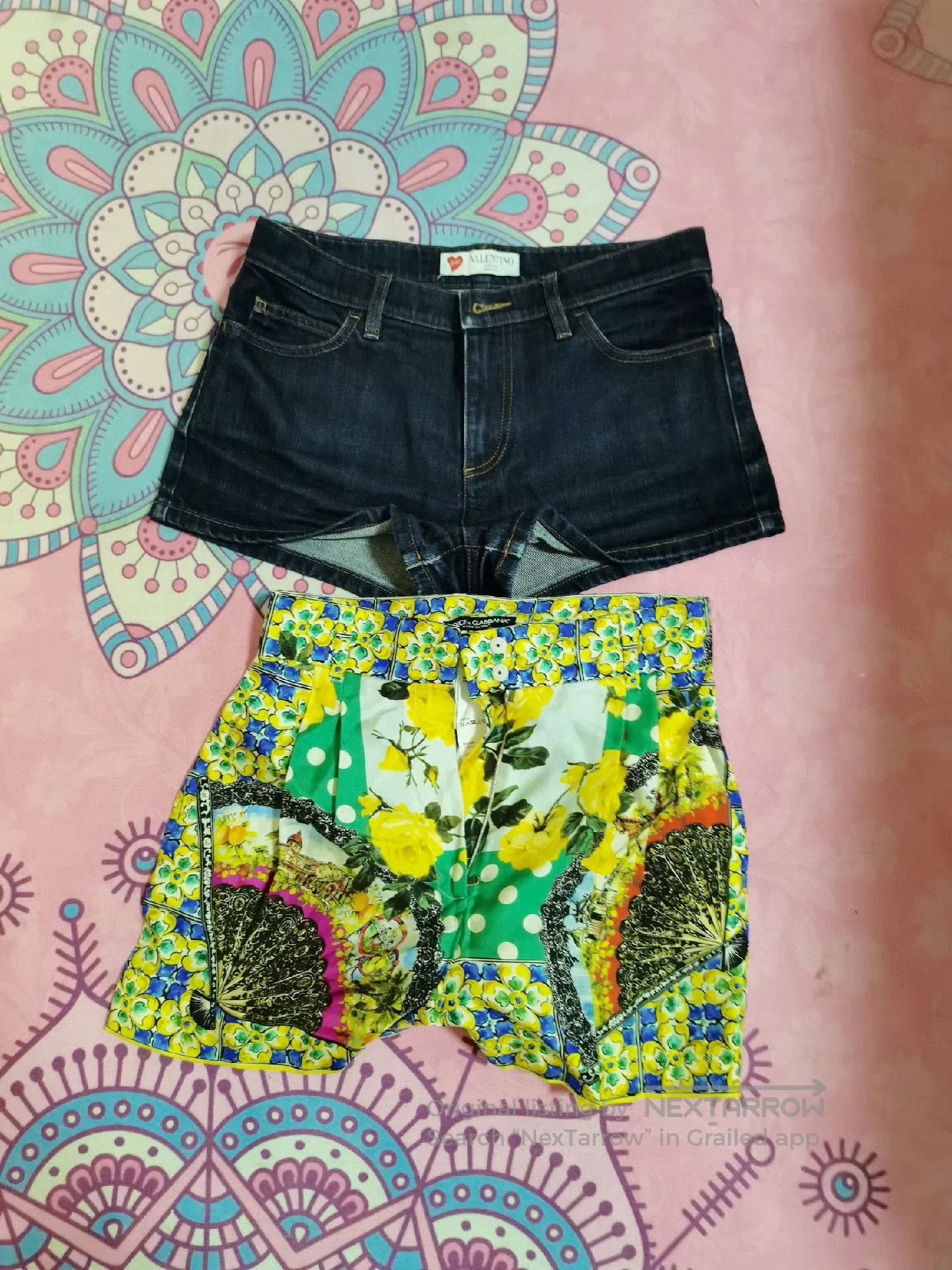 Valentino Valentino & DG Silk Denim Shorts. Size US 34 / EU 50 - 1 Thumbnail
